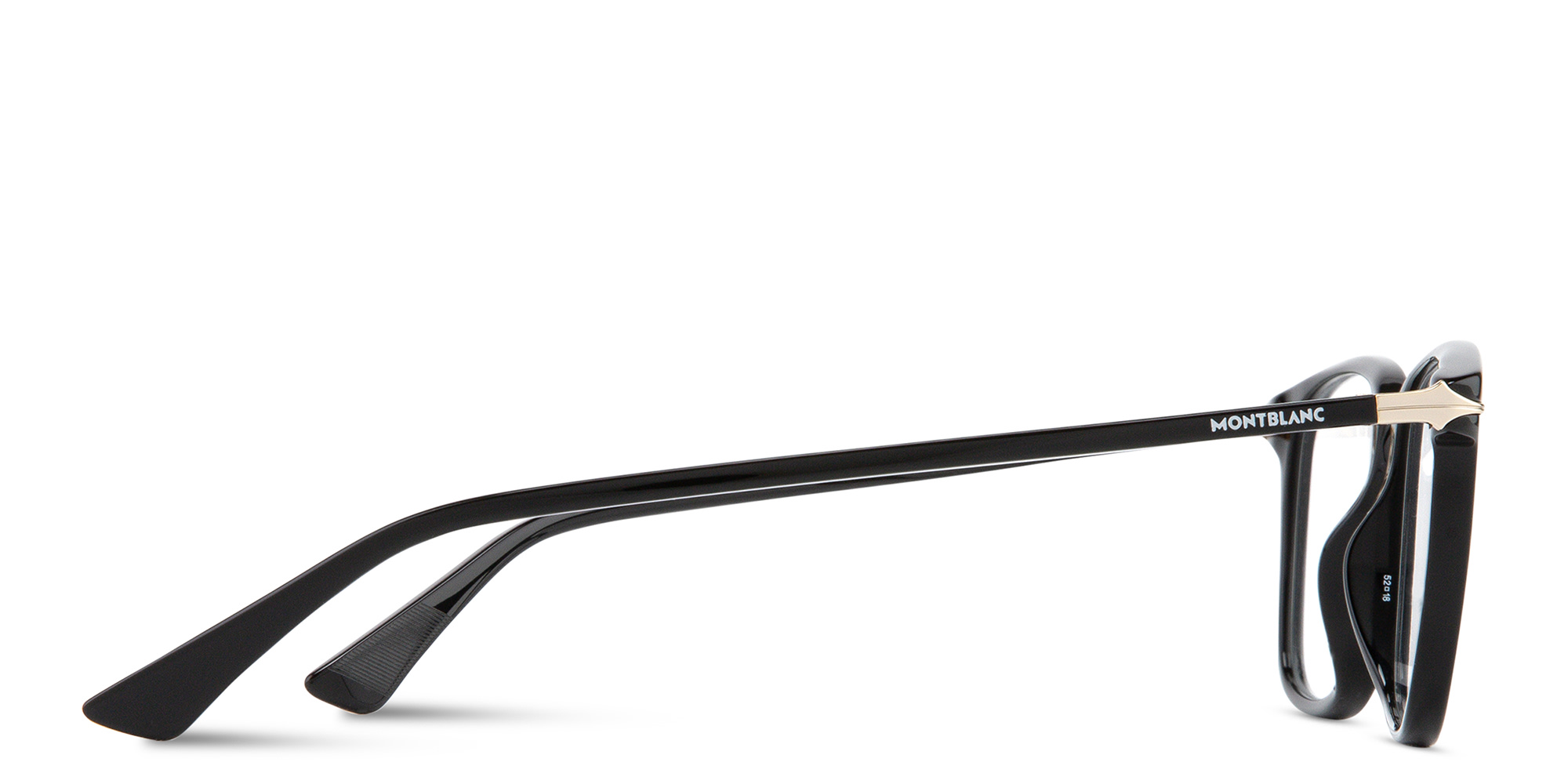 MONTBLANC Nib Square Eyeglasses in Black – Product Photo 3