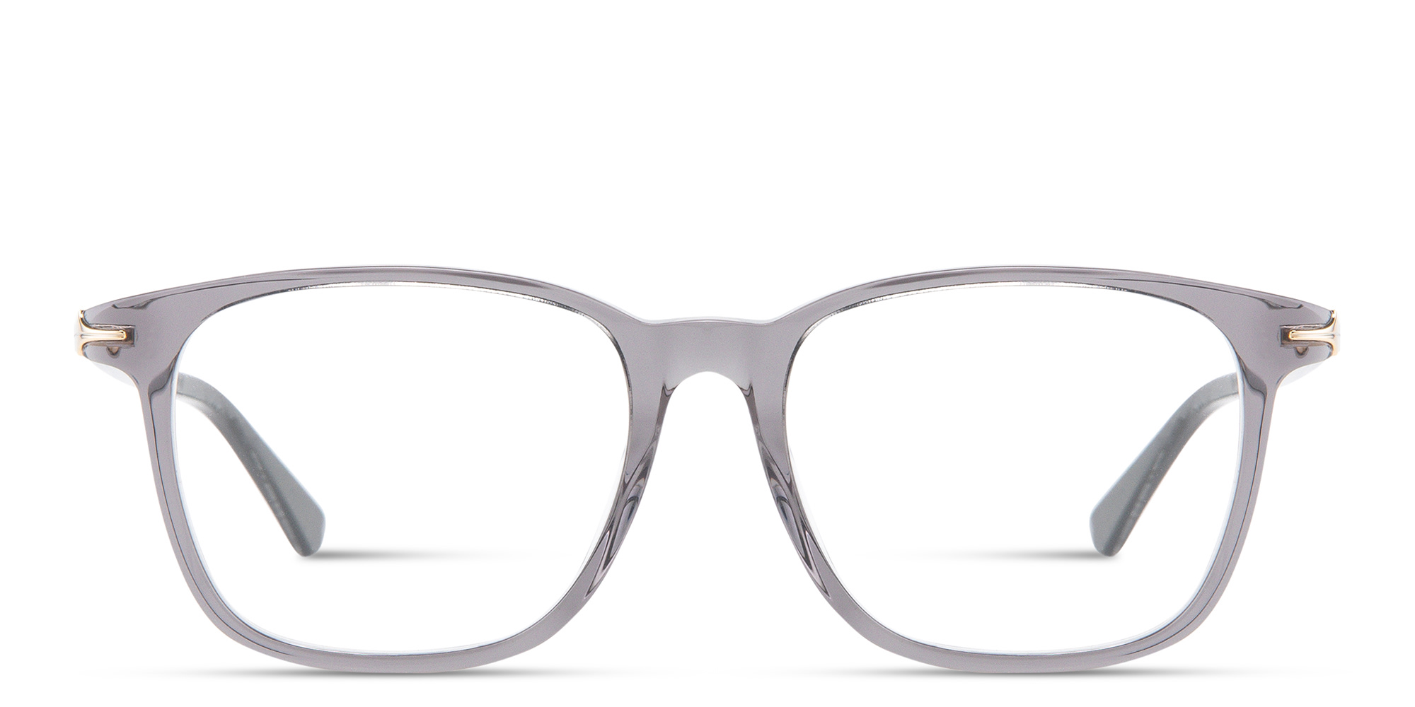 Shop MONTBLANC Nib Square Eyeglasses in Grey online.