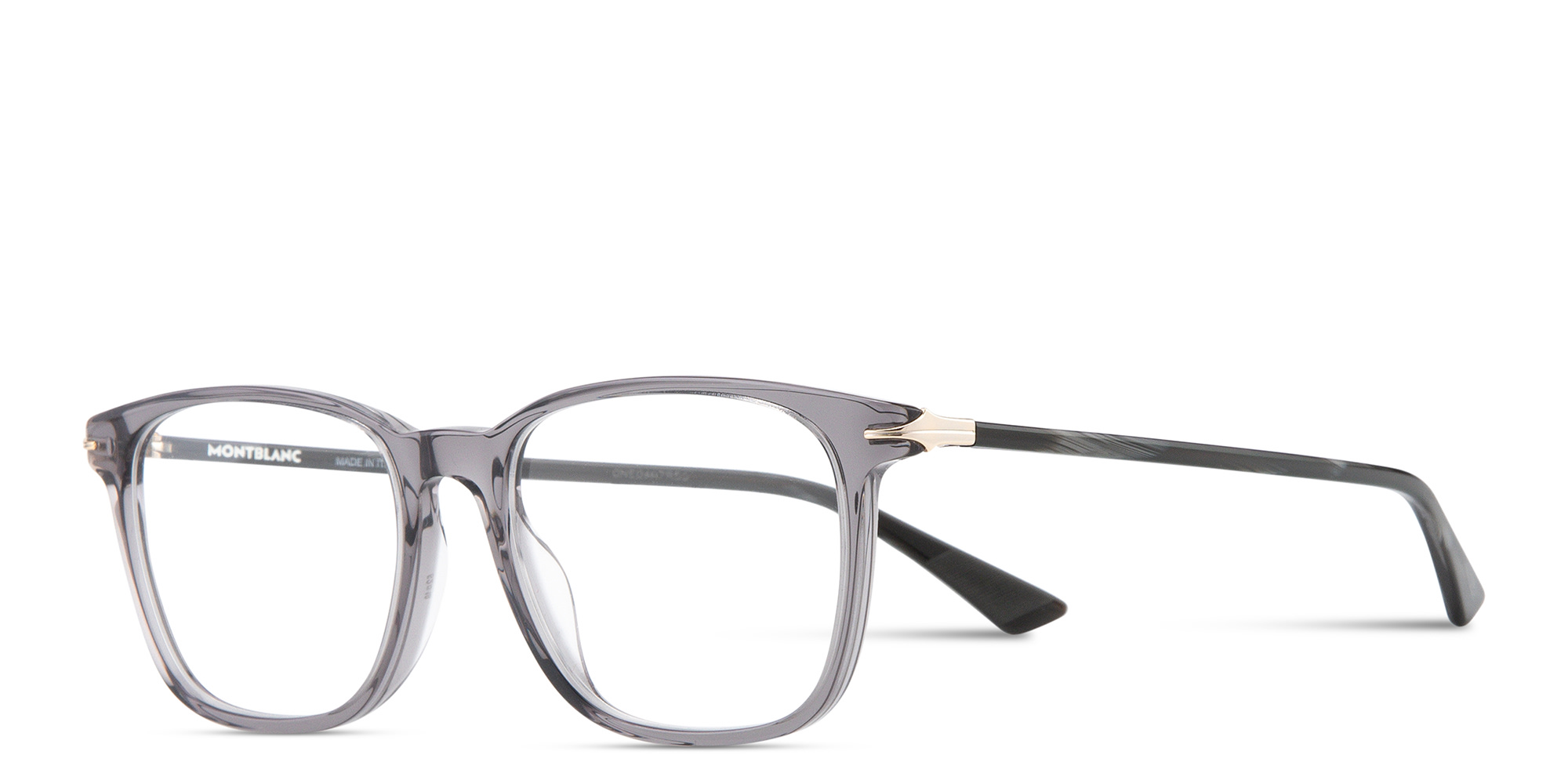 Shop MONTBLANC Nib Square Eyeglasses in Grey online.