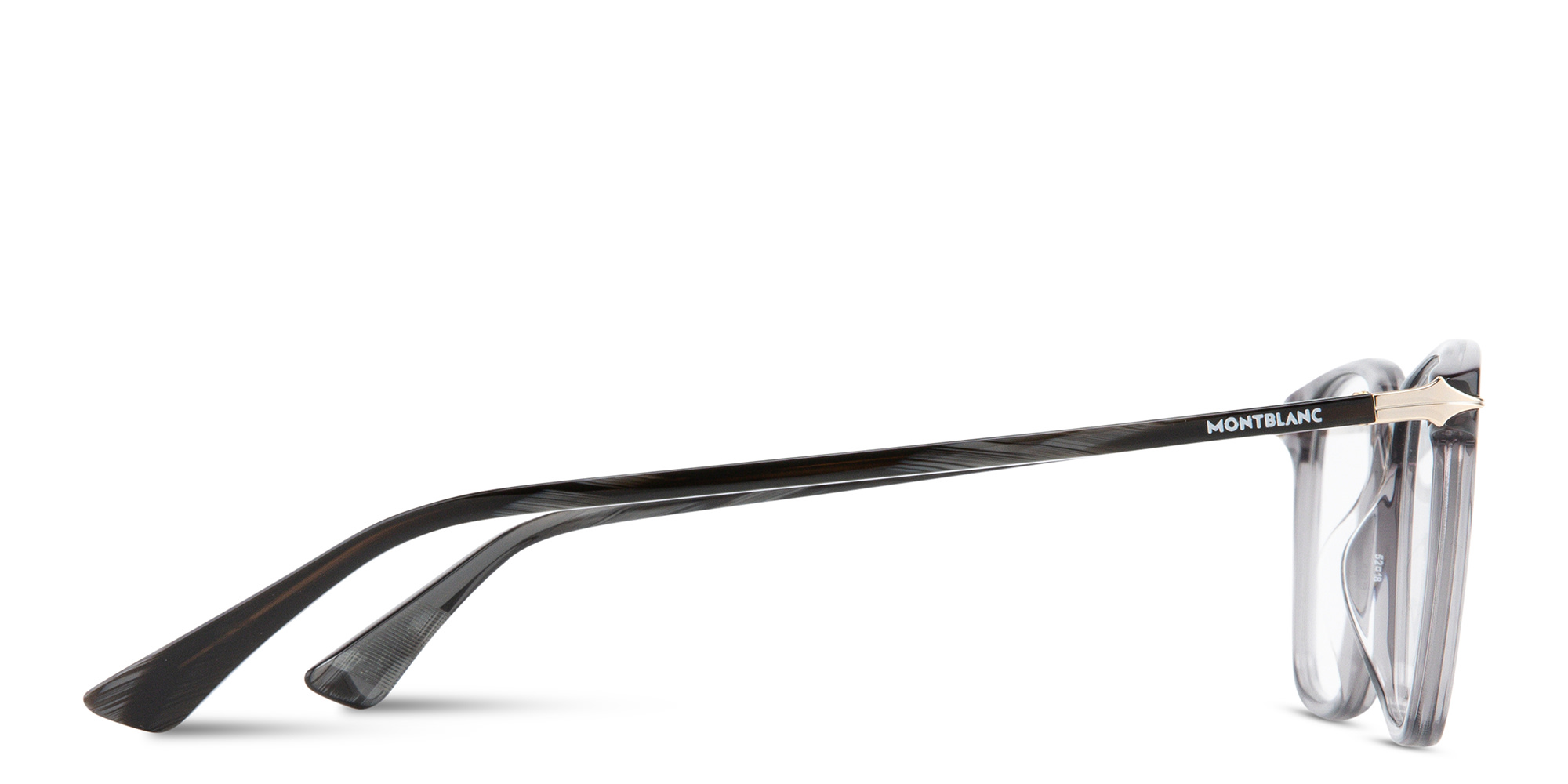 Shop MONTBLANC Nib Square Eyeglasses in Grey online.