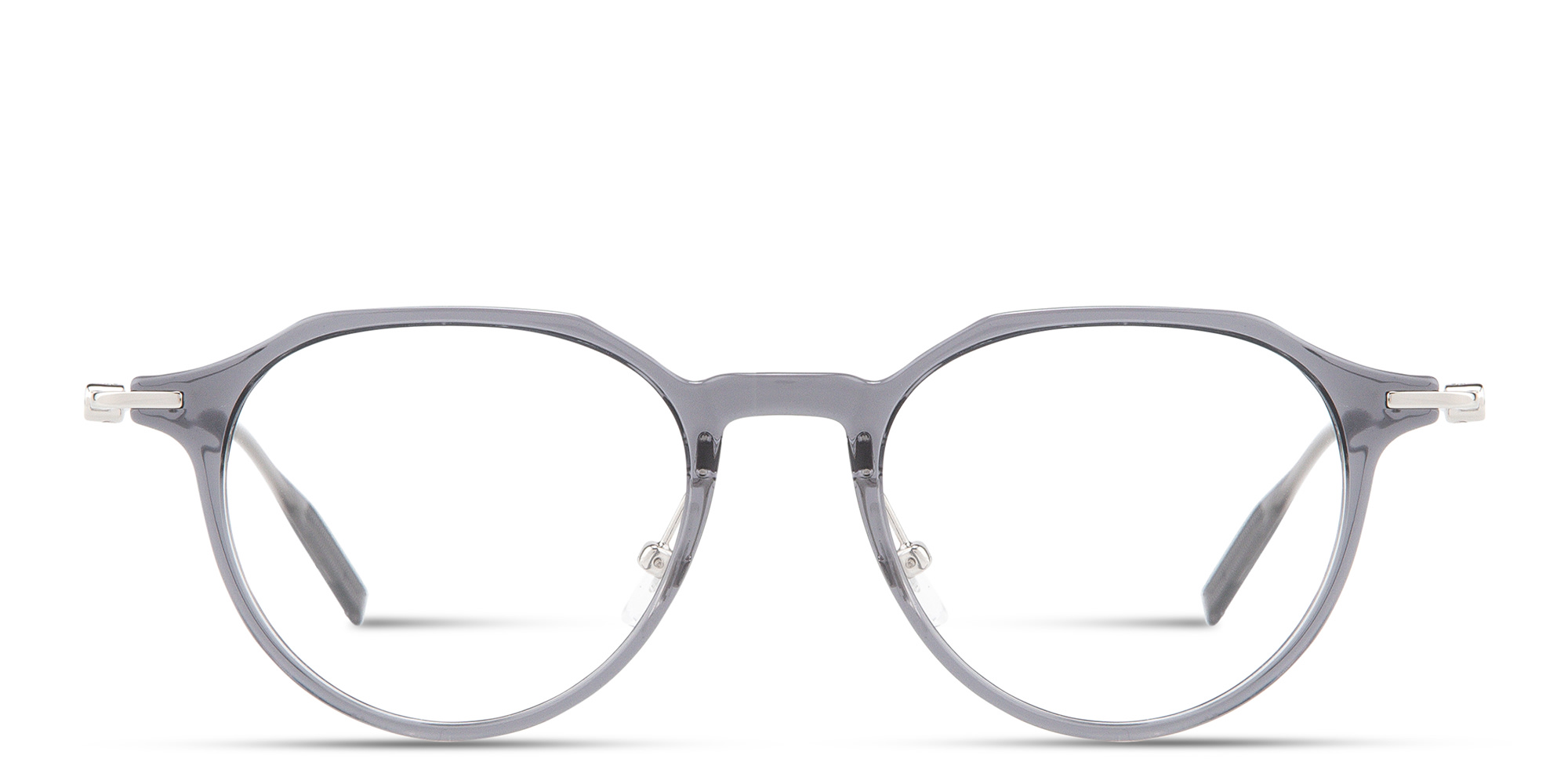 Shop MONTBLANC Snowcap Panthos Eyeglasses in Grey online.