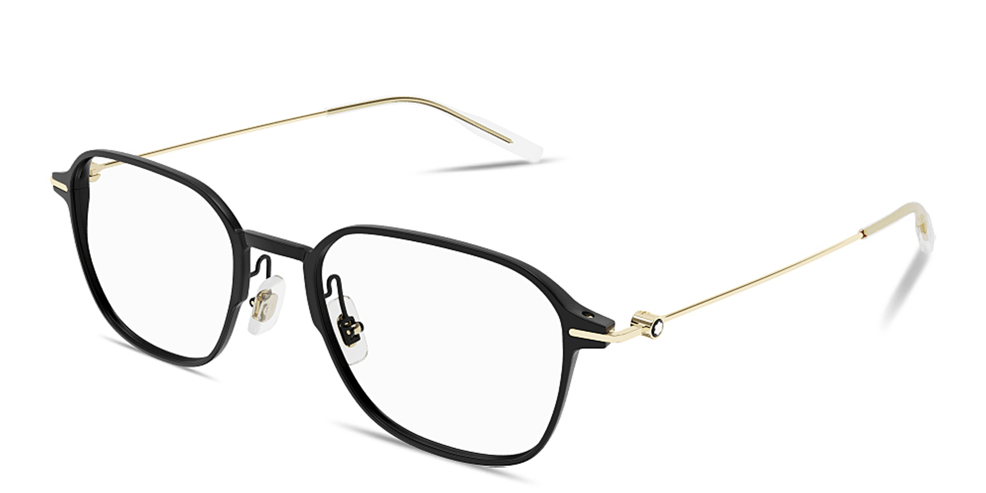 Shop MONTBLANC Snowcap Square Eyeglasses in Black online.