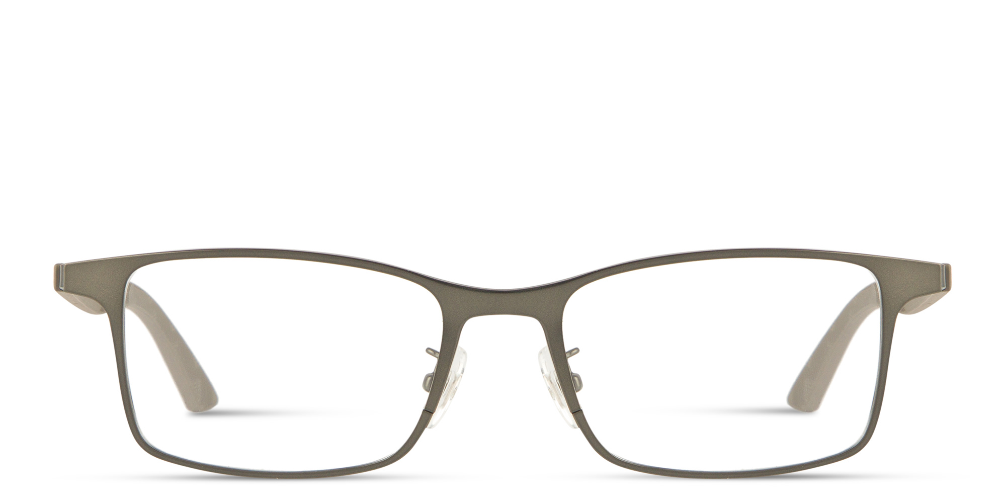 Shop MONTBLANC Snowcap Rectangle Eyeglasses in Matte Gunmetal online.