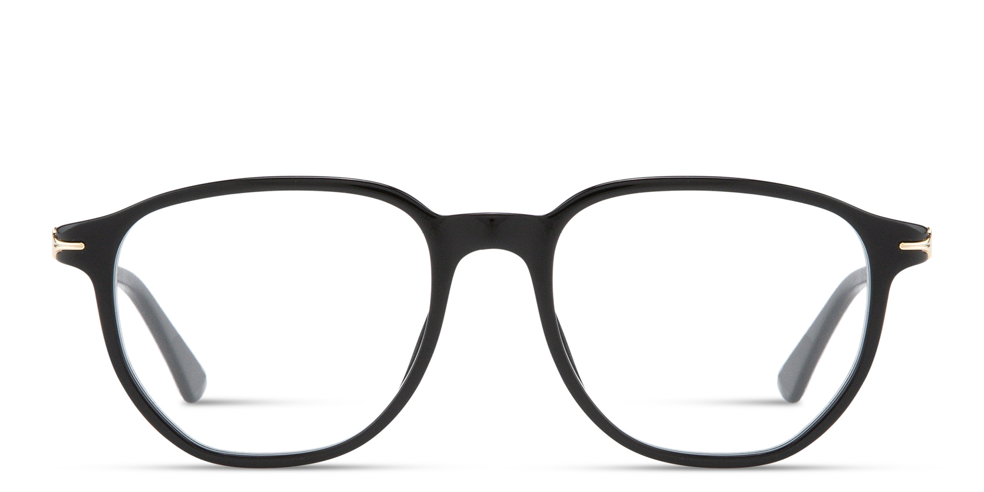 MONTBLANC Nib Square Eyeglasses in Black – Product Photo 1