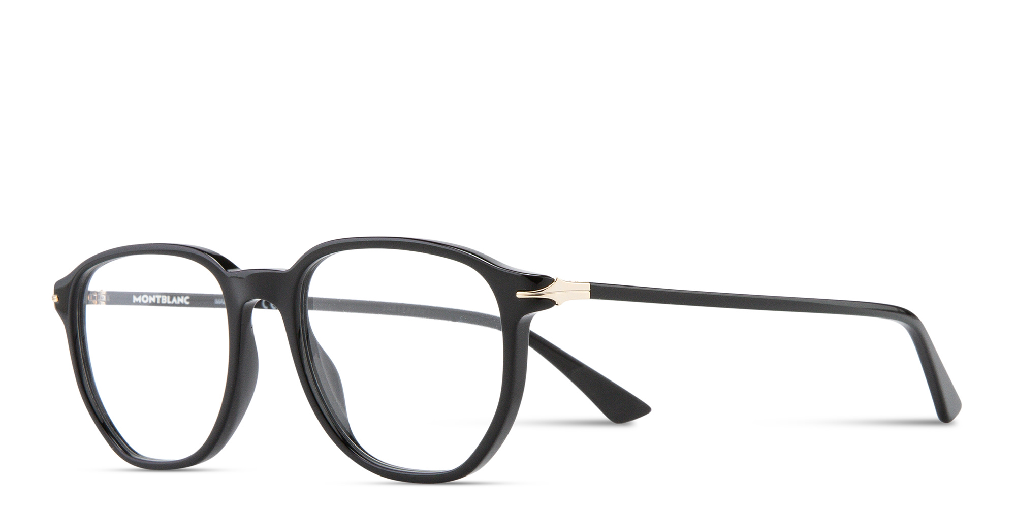 MONTBLANC Nib Square Eyeglasses in Black – Product Photo 2