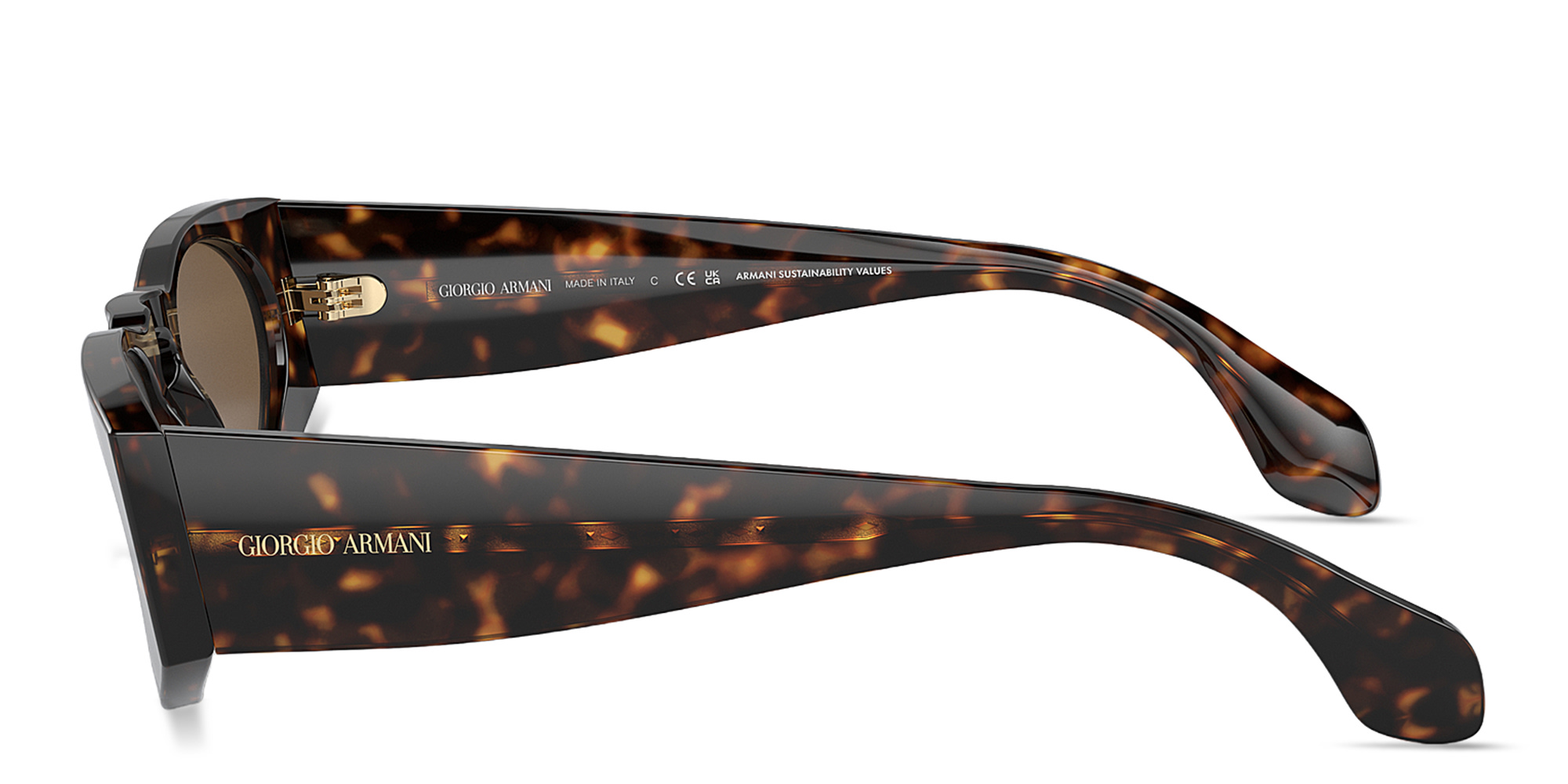 GIORGIO ARMANI Rectangle Sunglasses in Havana – Product Photo 3