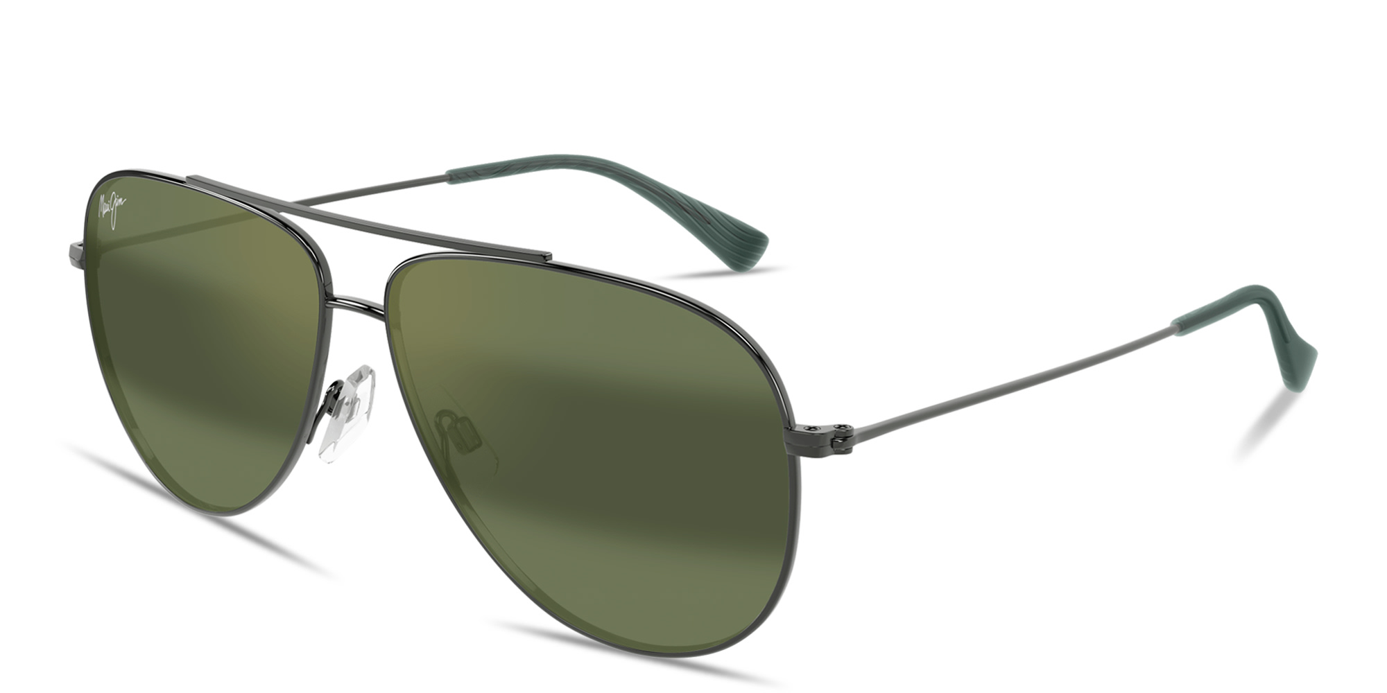 Shop Maui Jim Hau‘oli Pilot Sunglasses in Silver online.