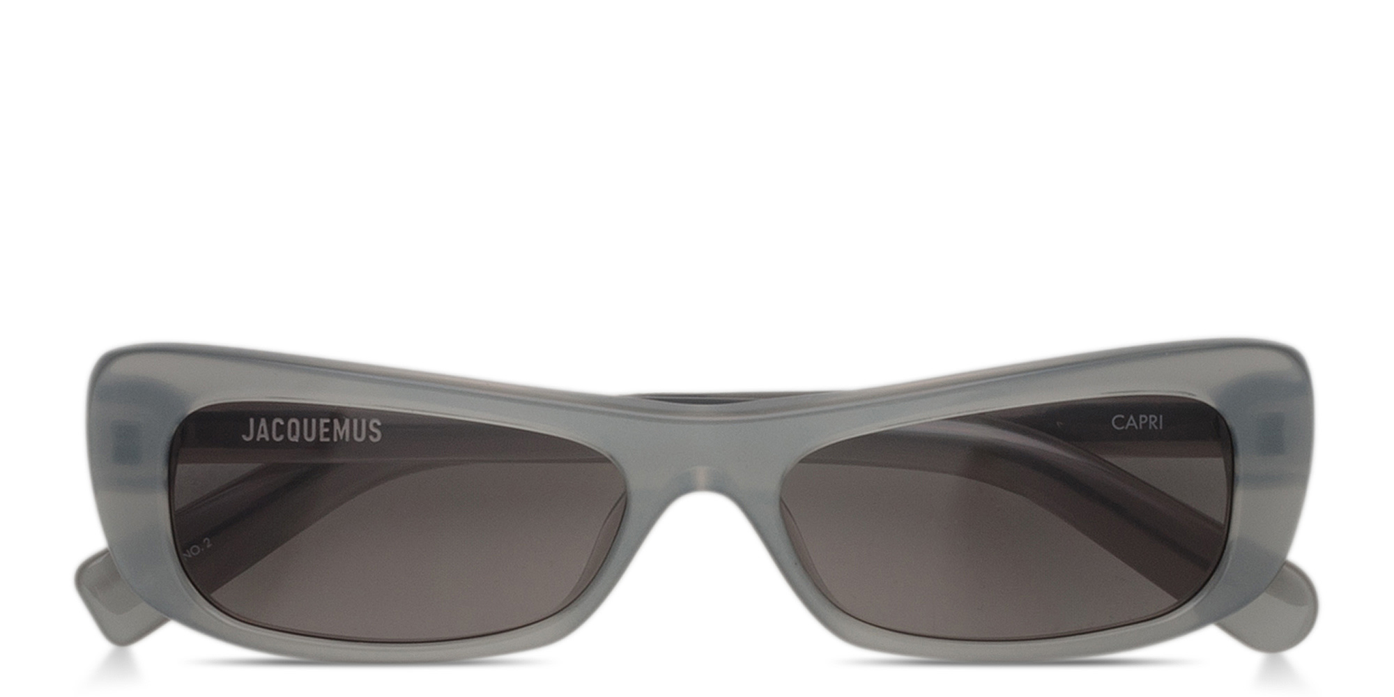 JACQUEMUS Capri Rectangle Sunglasses in Grey – Product Photo 1