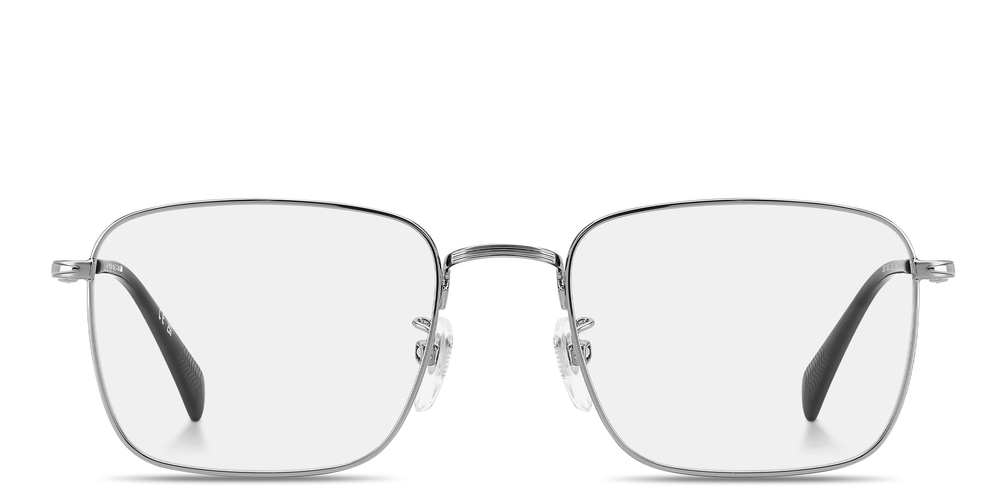 Shop DAVID BECKHAM Talisman Square Eyeglasses in Silver online.