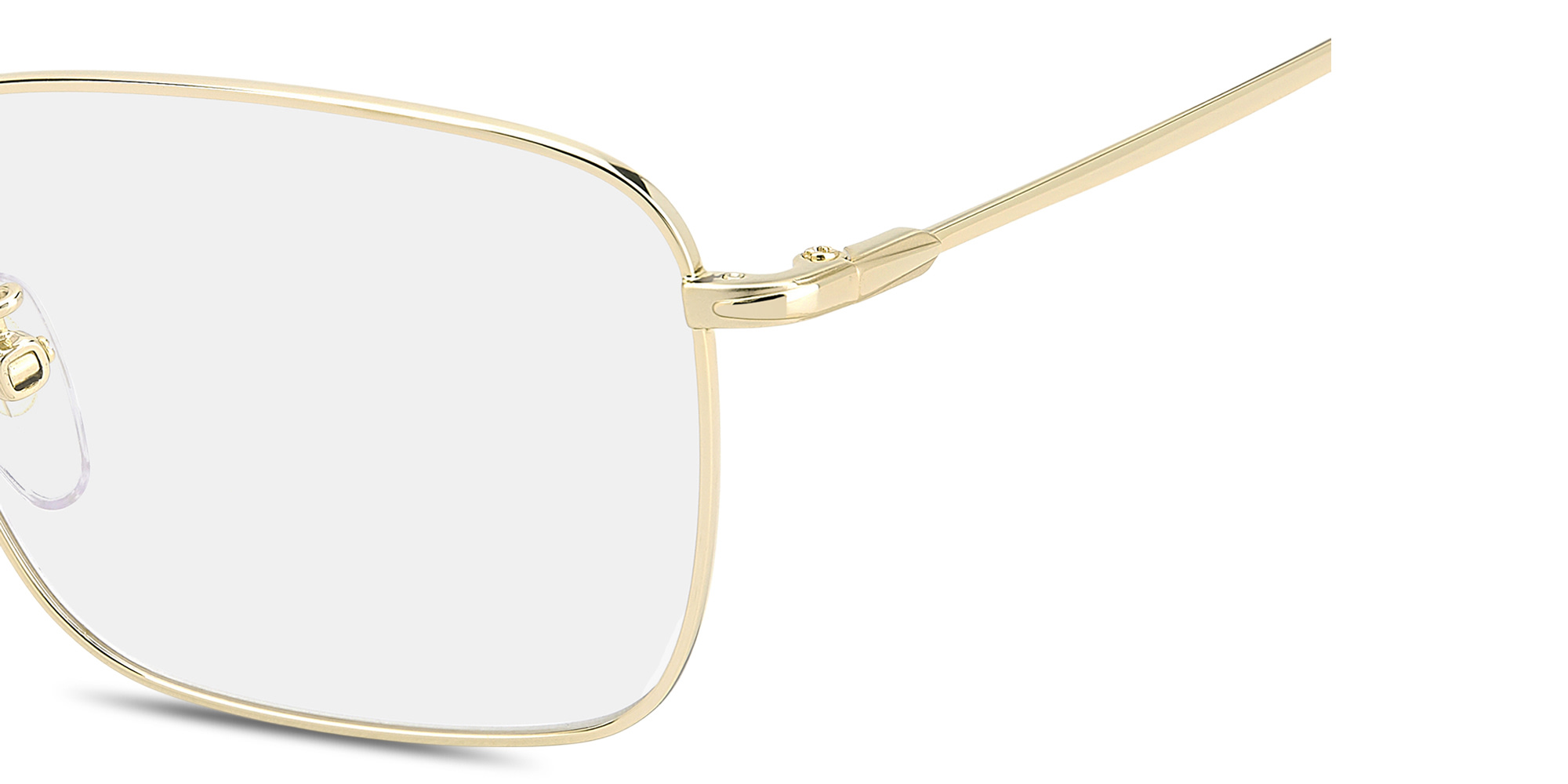 Shop DAVID BECKHAM Talisman Square Eyeglasses in Gold online.