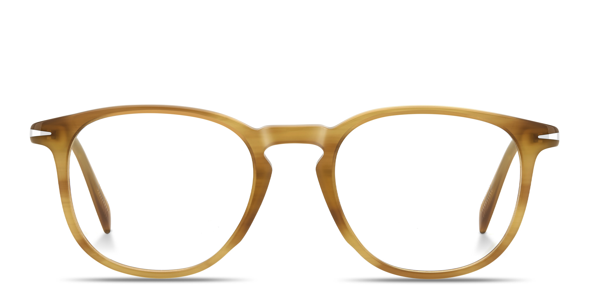 Shop DAVID BECKHAM Talisman Pillow Eyeglasses in Yellow online.