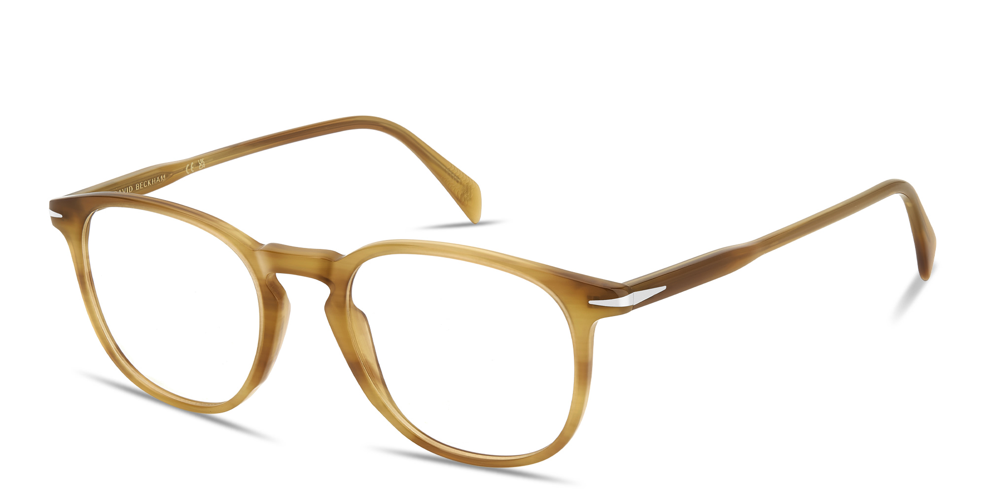 Shop DAVID BECKHAM Talisman Pillow Eyeglasses in Yellow online.