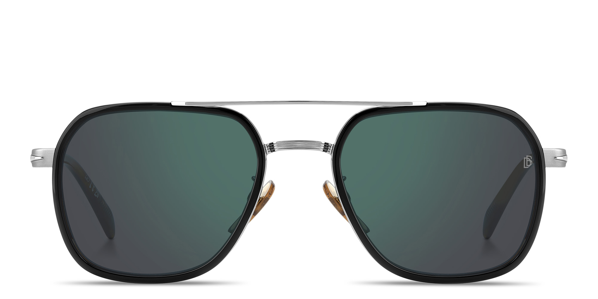 Shop DAVID BECKHAM Talisman Square Sunglasses in Black online.