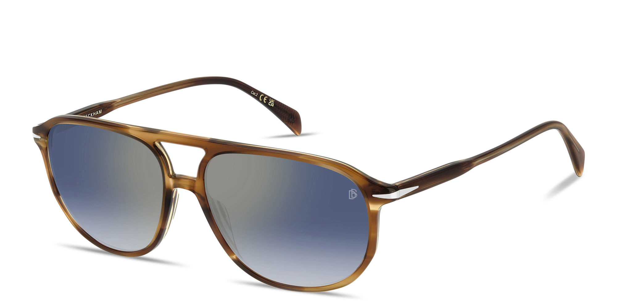 DAVID BECKHAM Talisman Pilot Sunglasses in Brown – Product Photo 2