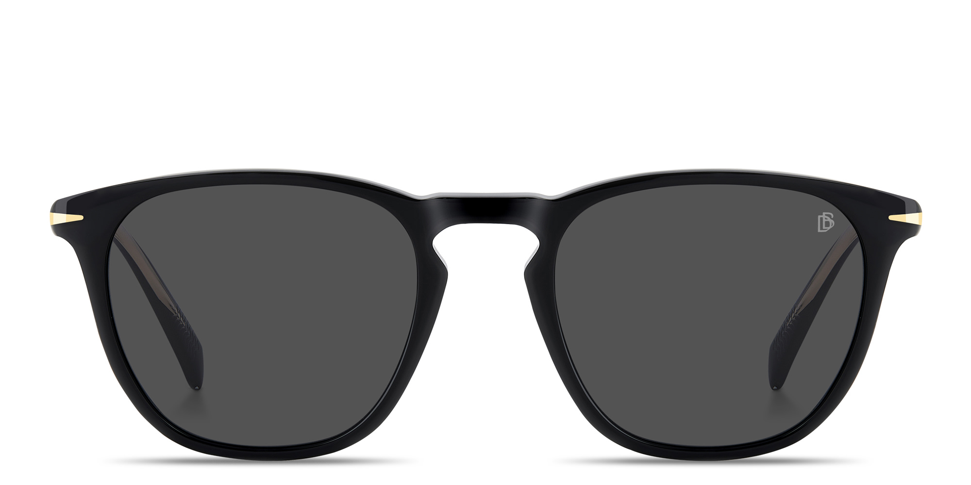Shop DAVID BECKHAM Talisman Square Sunglasses in Black online.