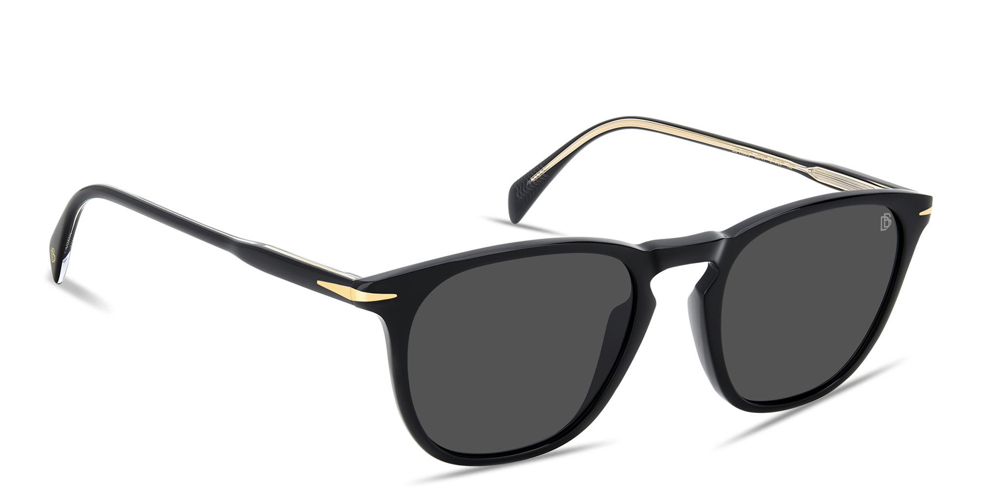 Shop DAVID BECKHAM Talisman Square Sunglasses in Black online.