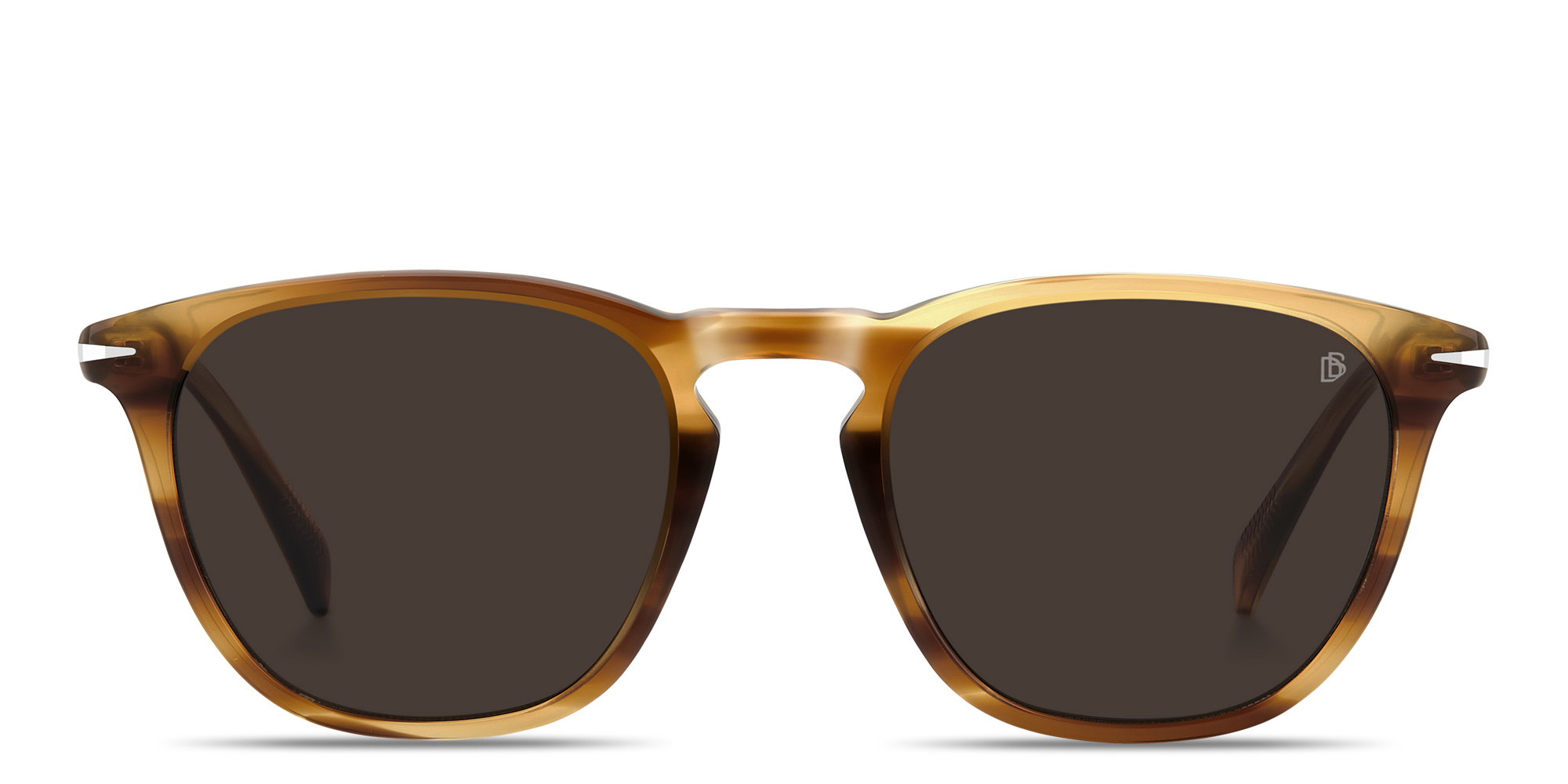 Shop DAVID BECKHAM Talisman Square Sunglasses in Brown online.