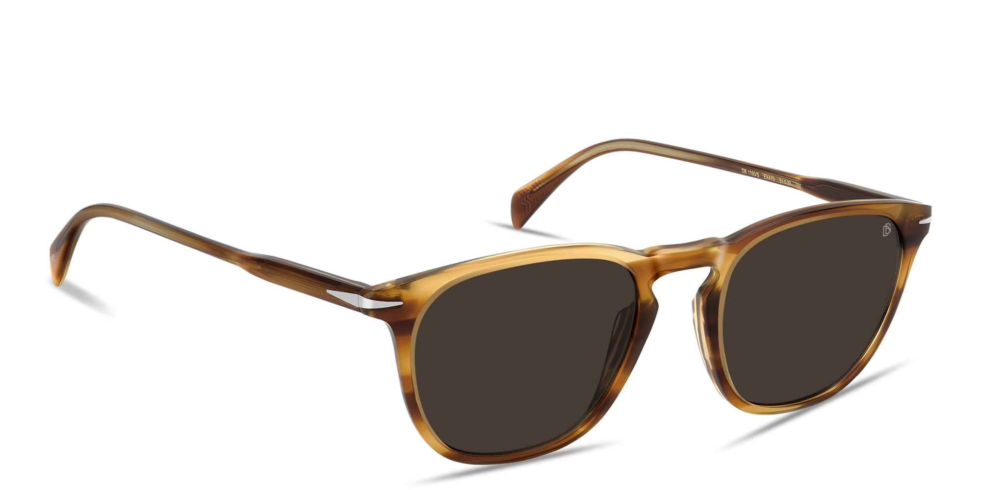 Shop DAVID BECKHAM Talisman Square Sunglasses in Brown online.