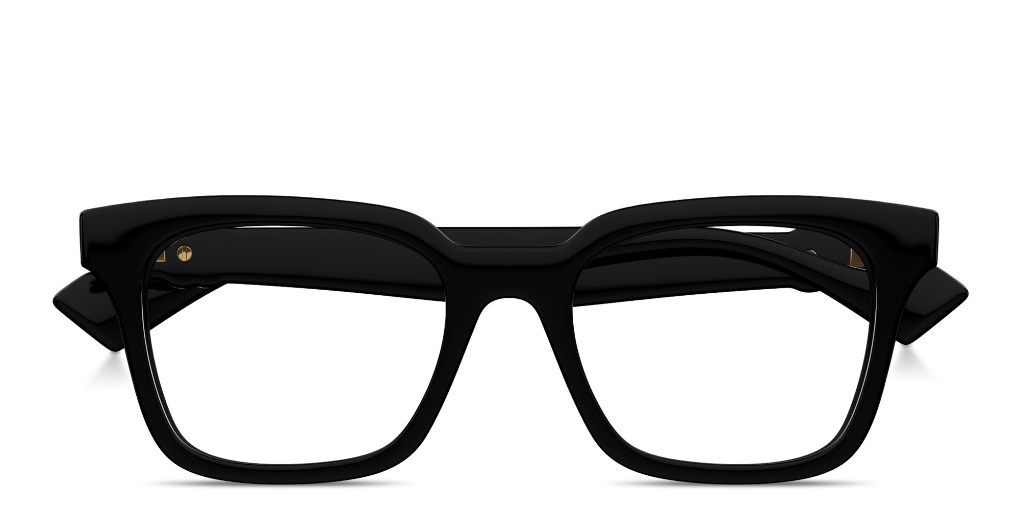 Shop GUCCI GG Square Eyeglasses in Black online.