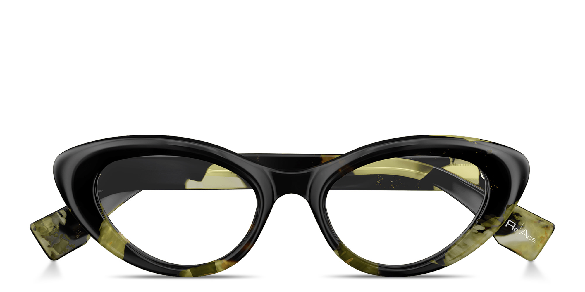 Shop GUCCI GUCCI Re-Ace Collection Cat-Eye Eyeglasses in Black online.