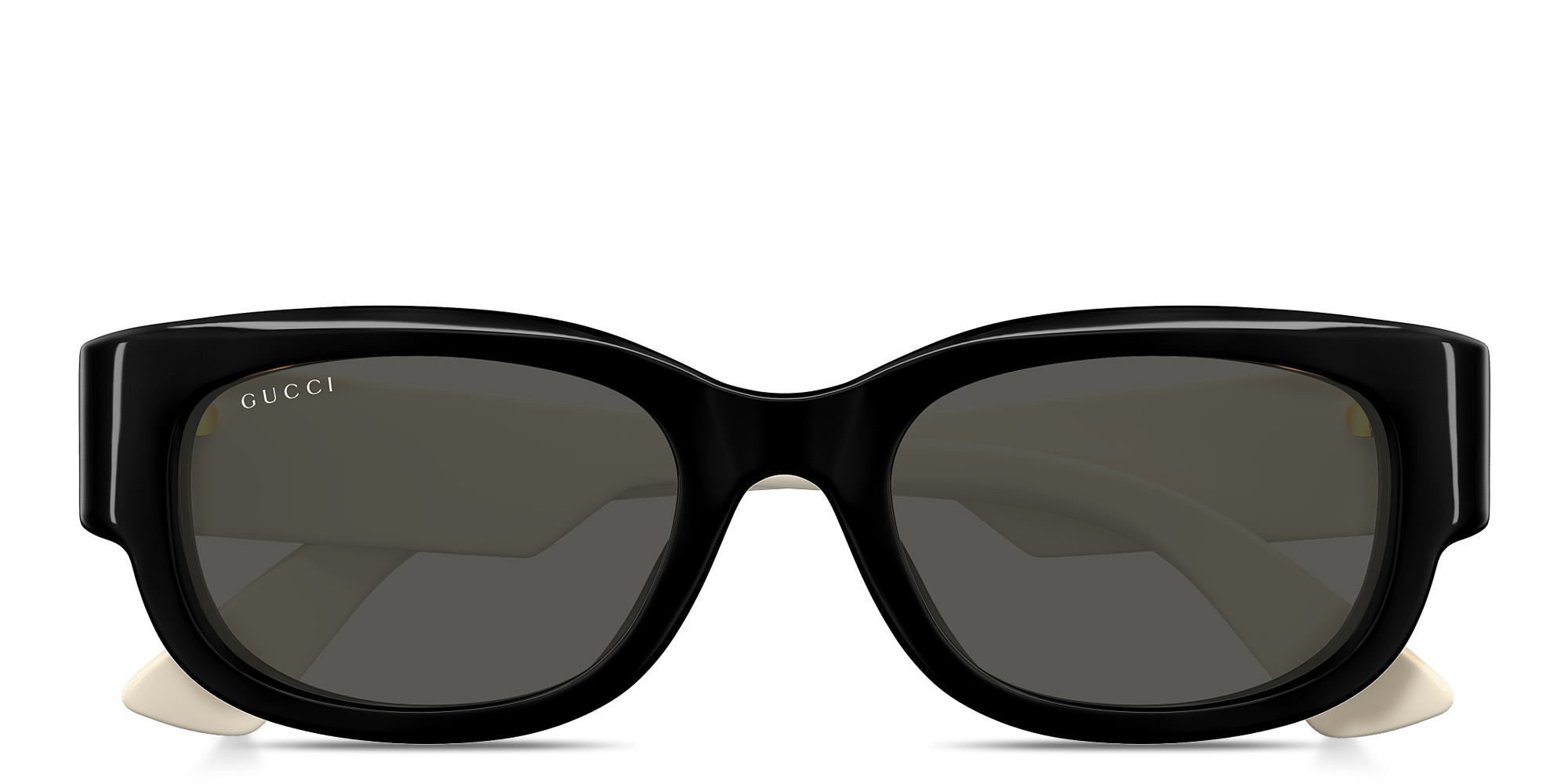 Shop GUCCI GG Oval Sunglasses in Black online.
