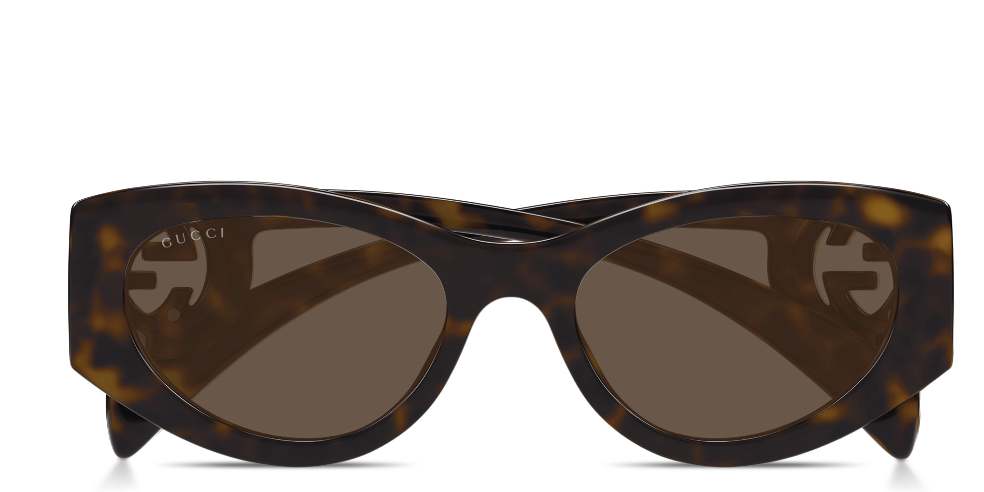 Shop GUCCI Chaise Longue Cat-Eye Sunglasses in Havana online.