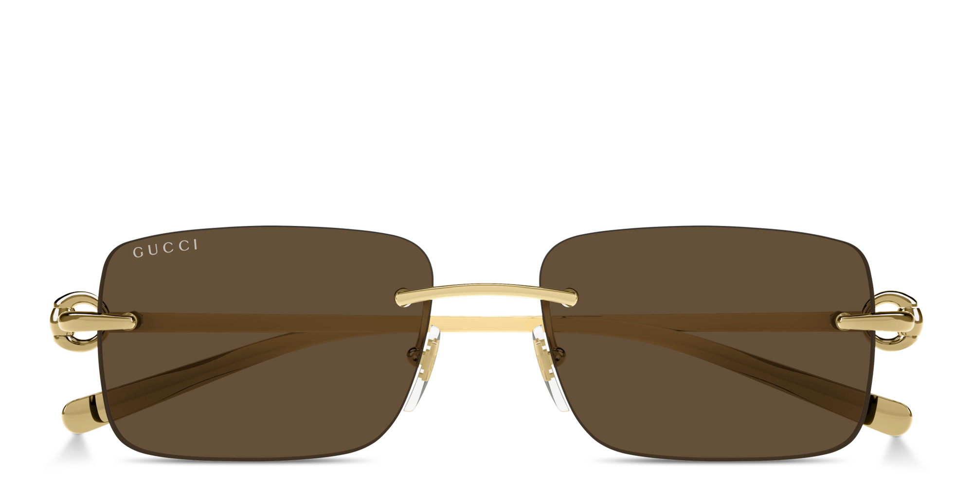 Buy GUCCI Horsebit Rimless Rectangle Sunglasses Online | MAGRABi KSA