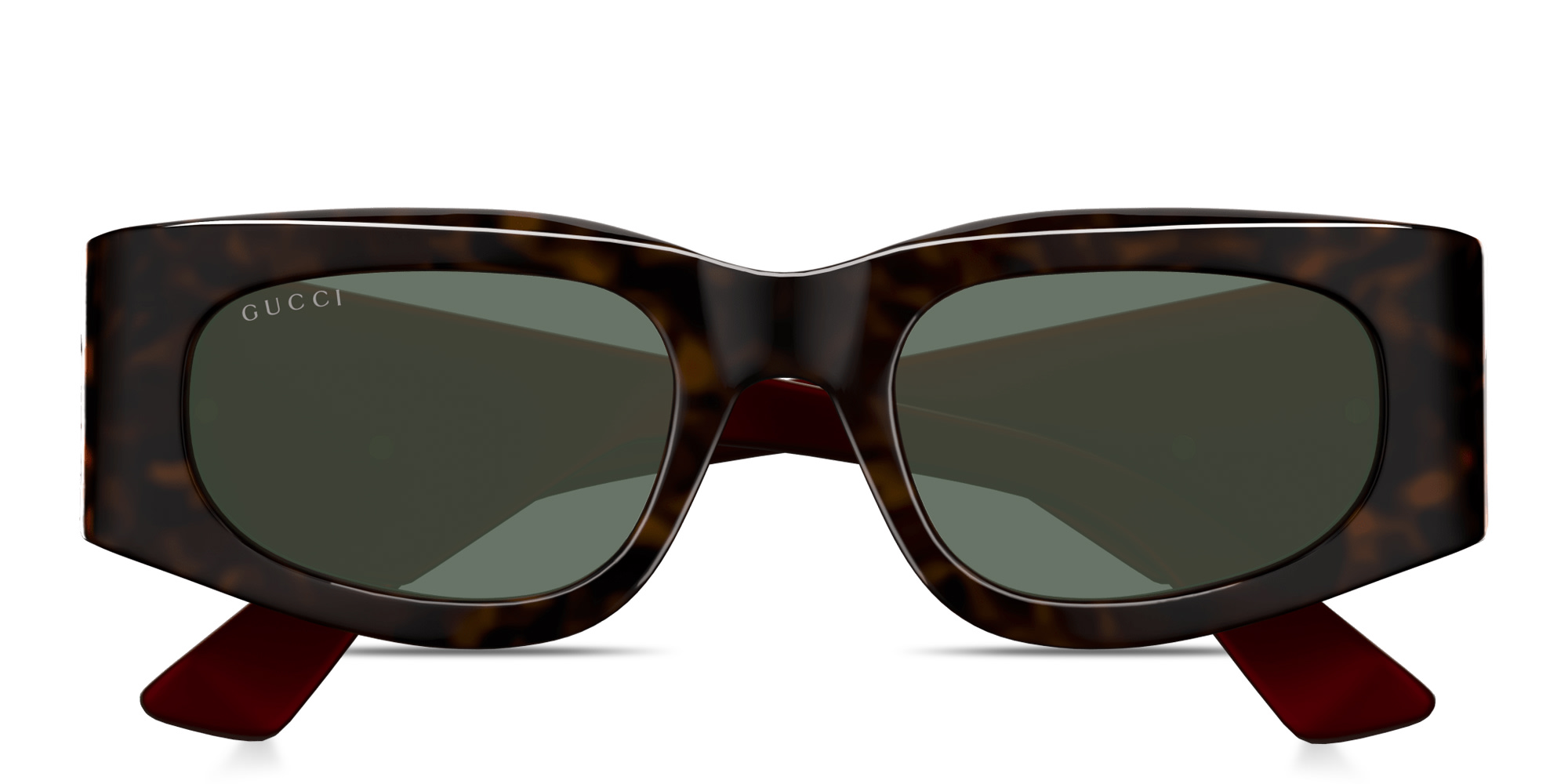GUCCI Oblique Rectangle Sunglasses in Havana – Product Photo 1