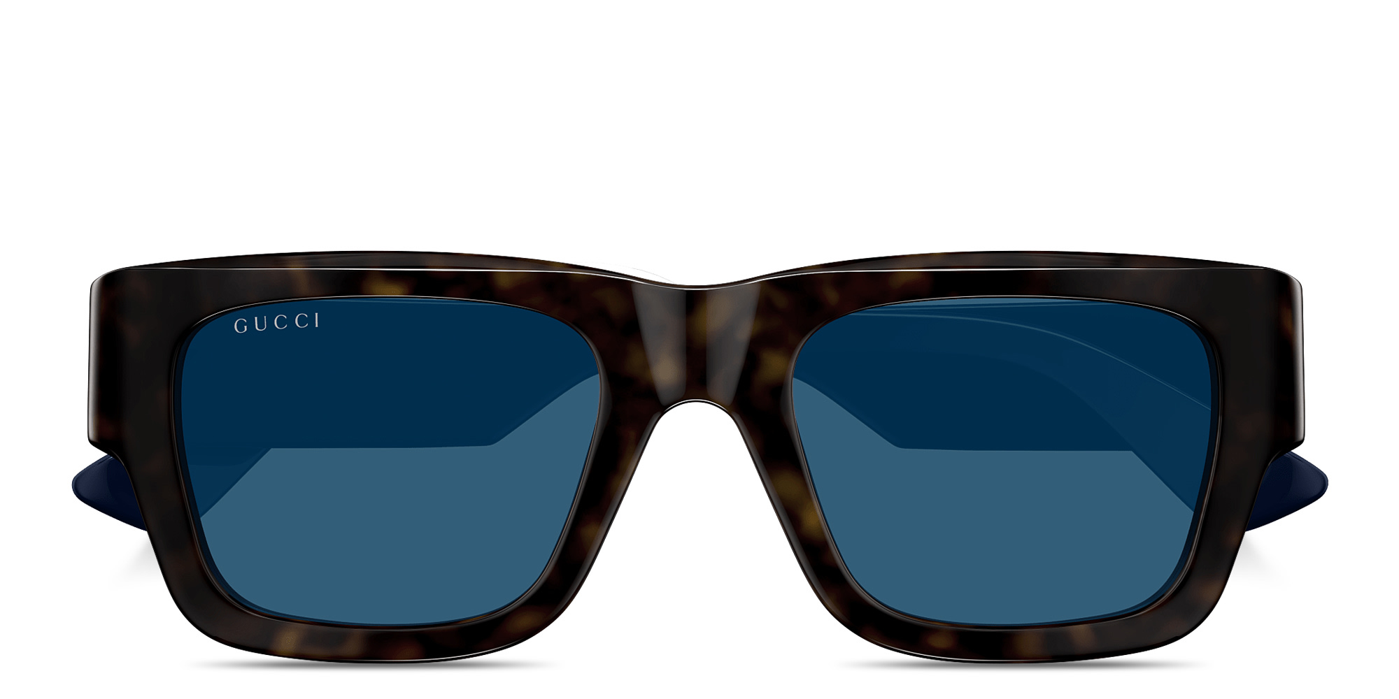 Shop GUCCI Oblique Square Sunglasses in Havana online.