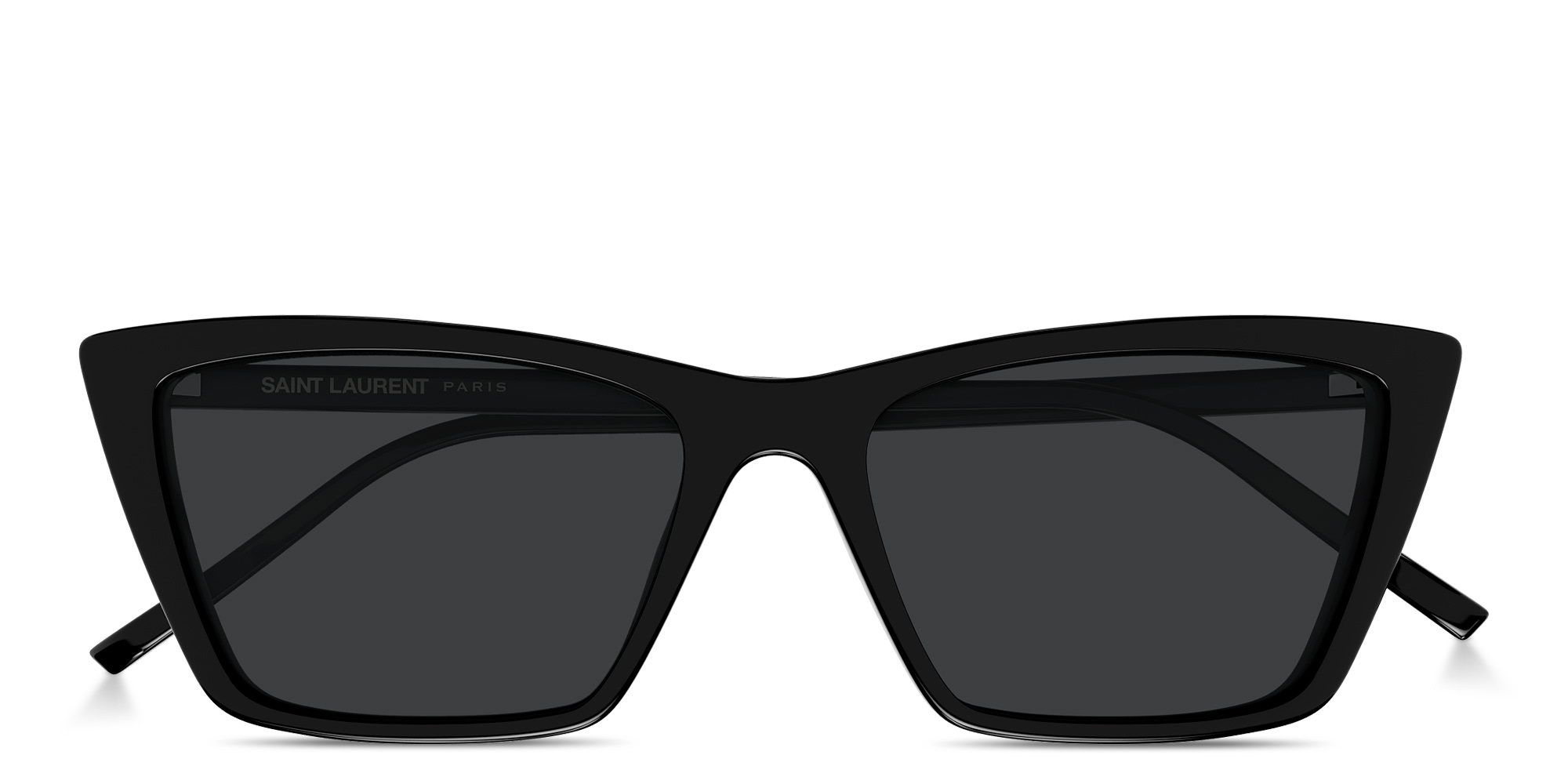 SAINT LAURENT SL 737 Mica Thin Rectangle Sunglasses in Black – Product Photo 1