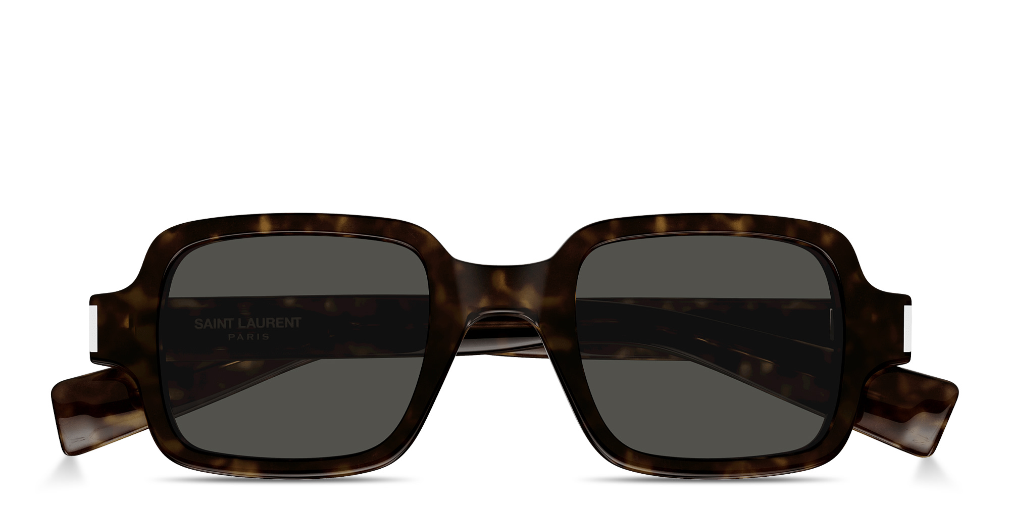 نظارات شمسية كورنر آنغل فينتدج بإطار مربّع من سان لوران بلون مموه - صورة المنتج 1