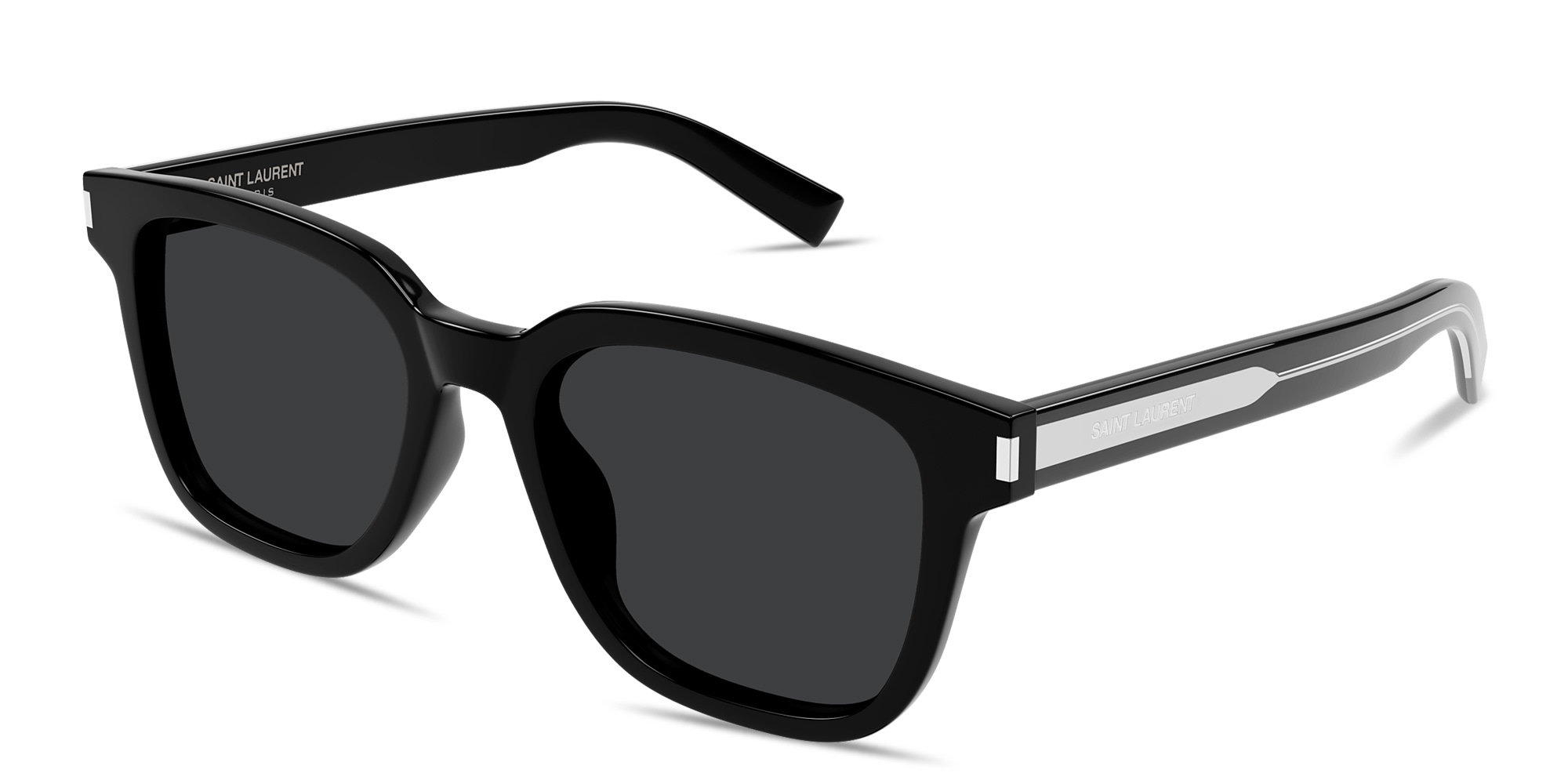 SAINT LAURENT Mid Naked Wirecore Square Sunglasses in Black – Product Photo 2