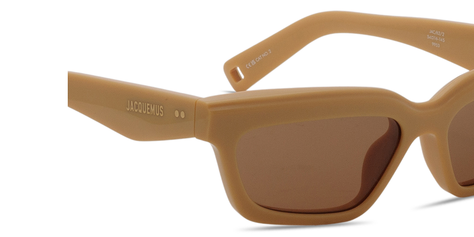Shop JACQUEMUS Salon Unisex Irregular Sunglasses in Yellow online.