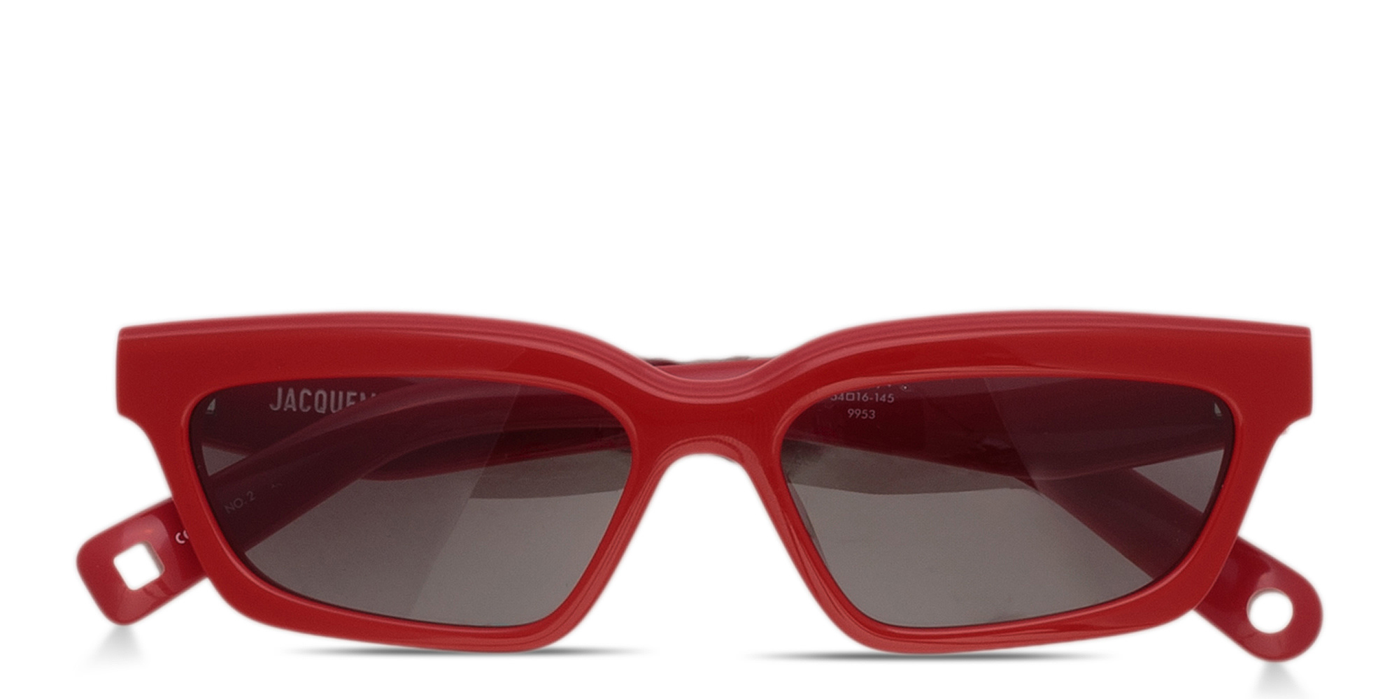 JACQUEMUS Salon Unisex Irregular Sunglasses in Red – Product Photo 1