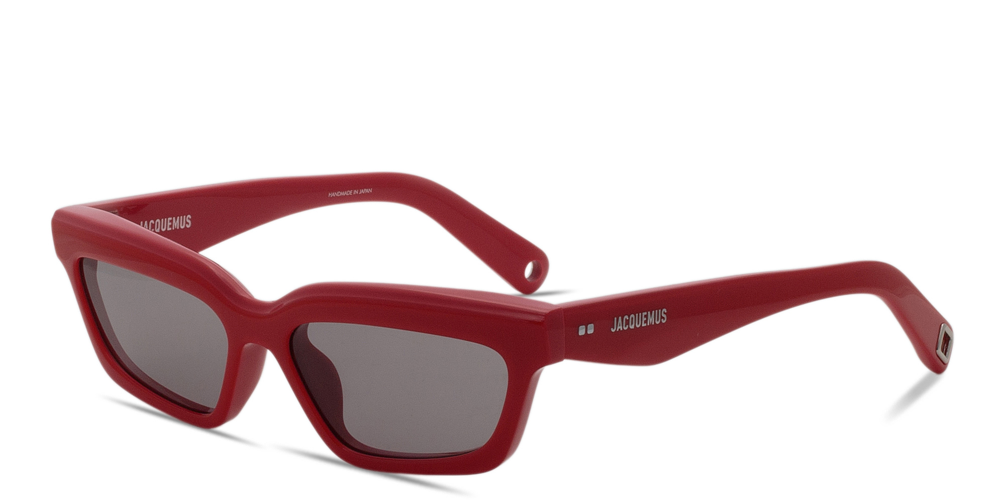 JACQUEMUS Salon Unisex Irregular Sunglasses in Red – Product Photo 2