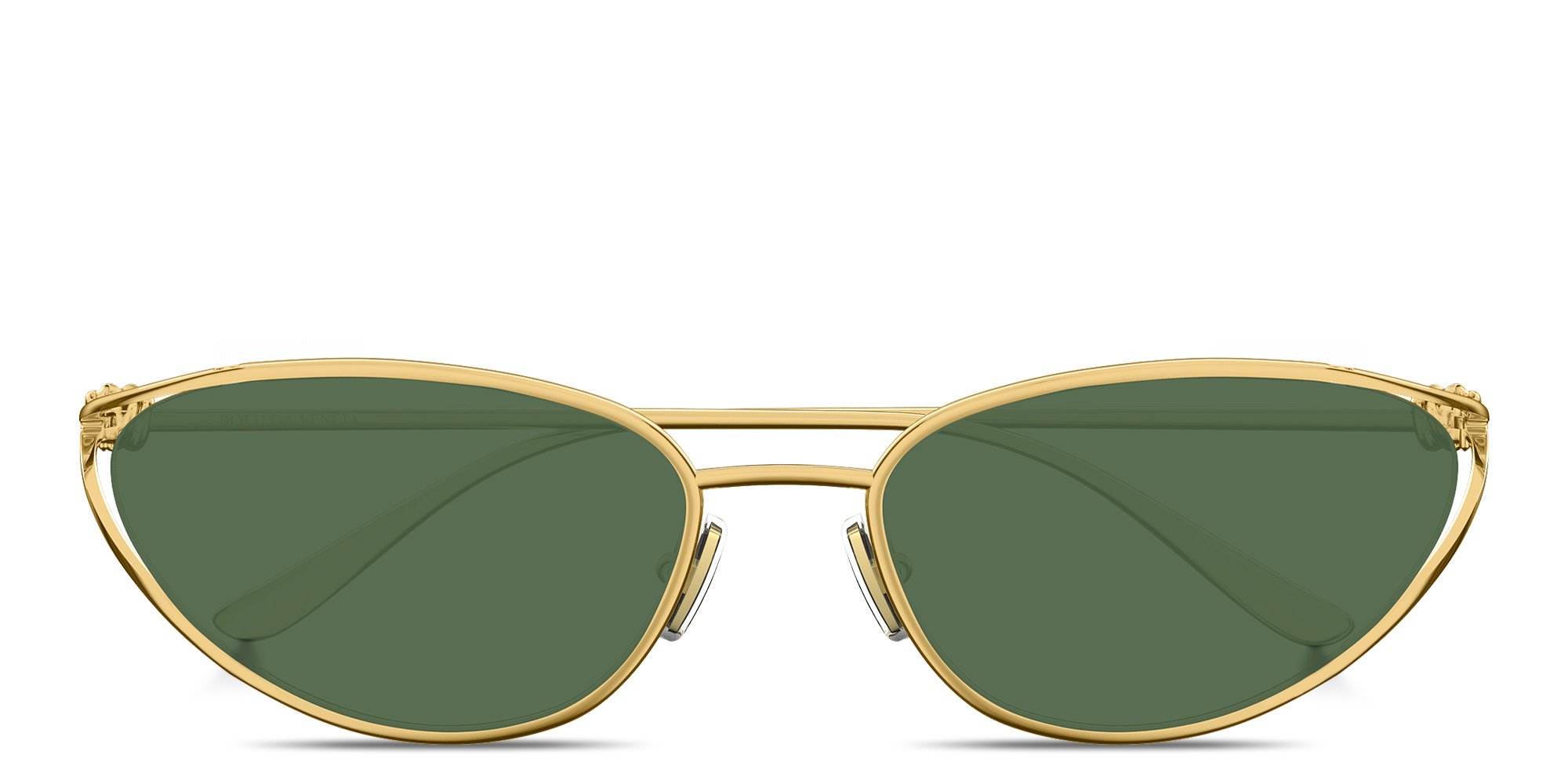 Shop BOTTEGA VENETA Knot Cat-Eye Sunglasses in Gold online.