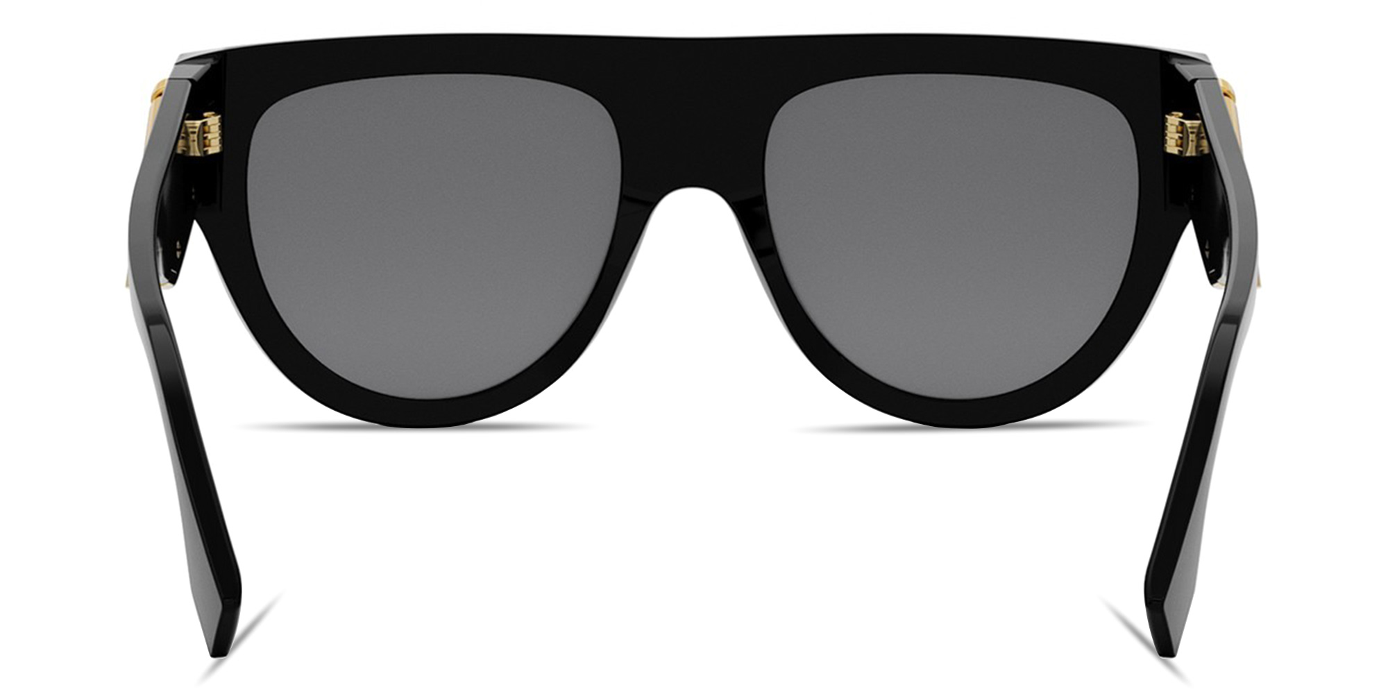 Shop FENDI Fendi First Acetate Black Irregular Sunglasses in Black online.