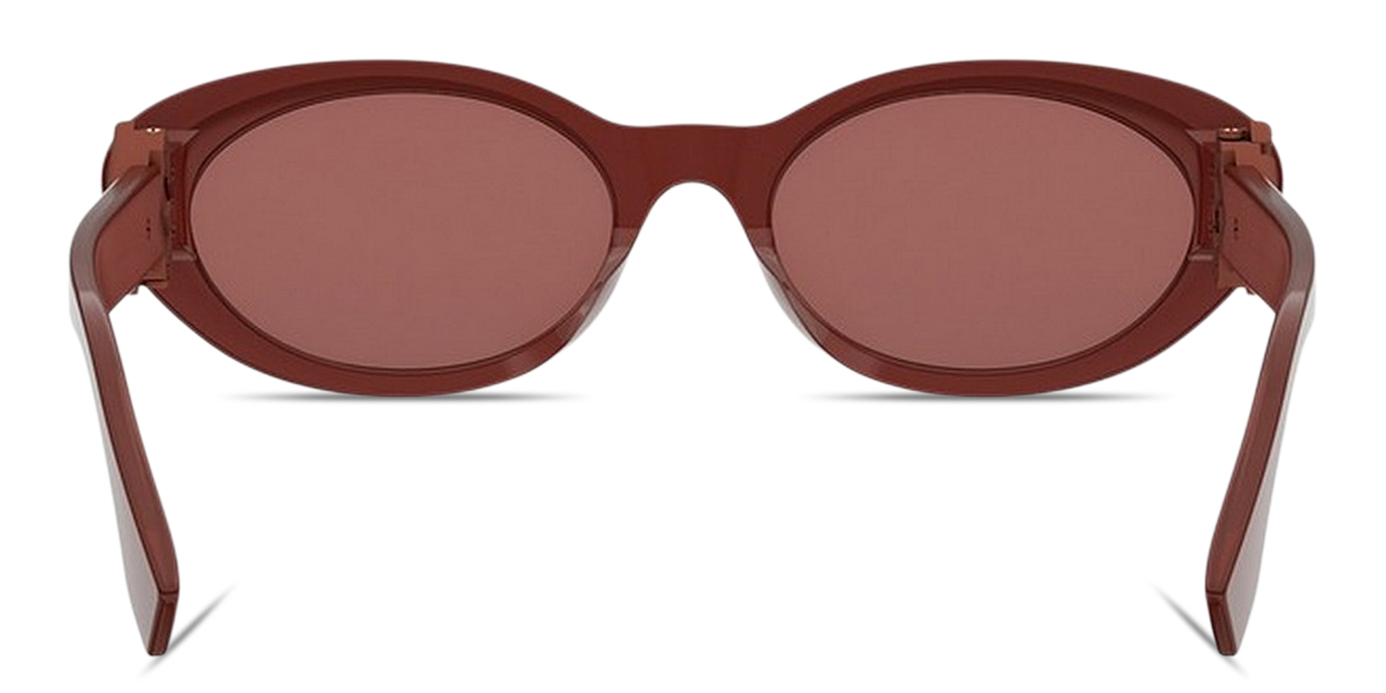 Shop FENDI FF Diamonds Oval Sunglasses in Opaline Rust online.