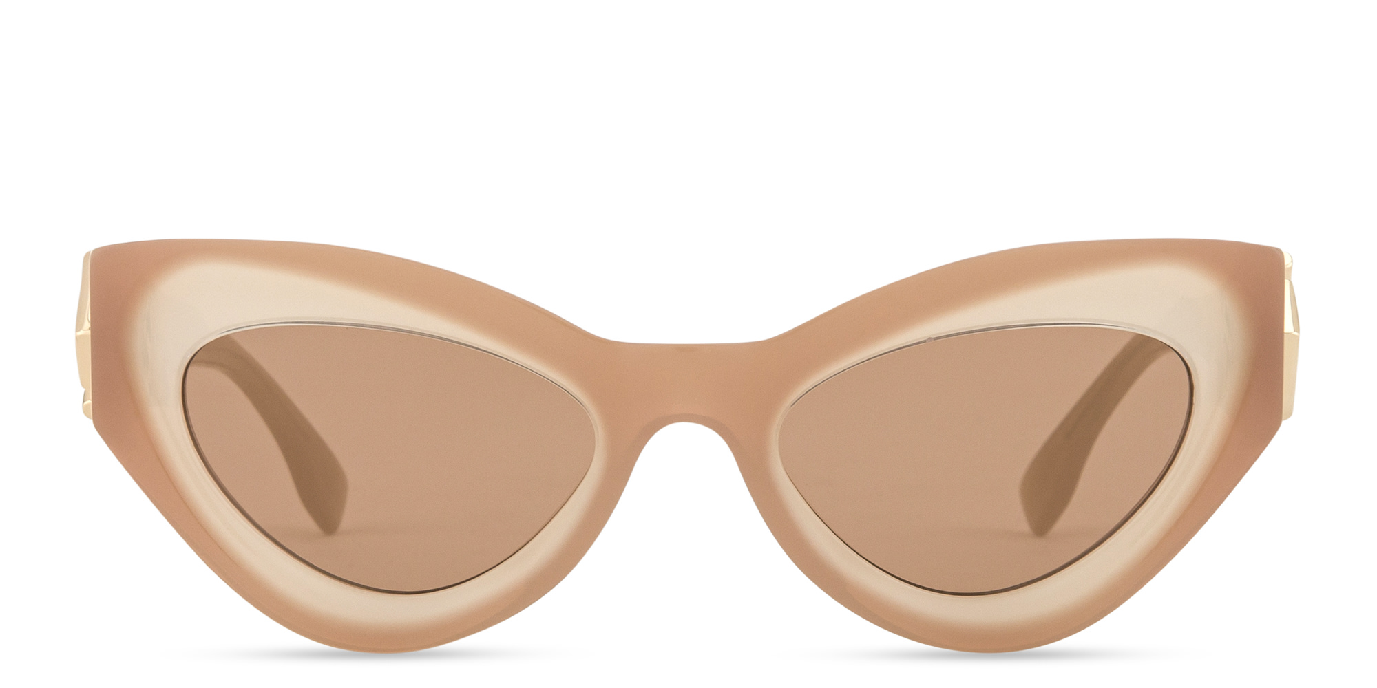 FENDI FF Diamonds Brown Cat-Eye Sunglasses in Beige – Product Photo 1