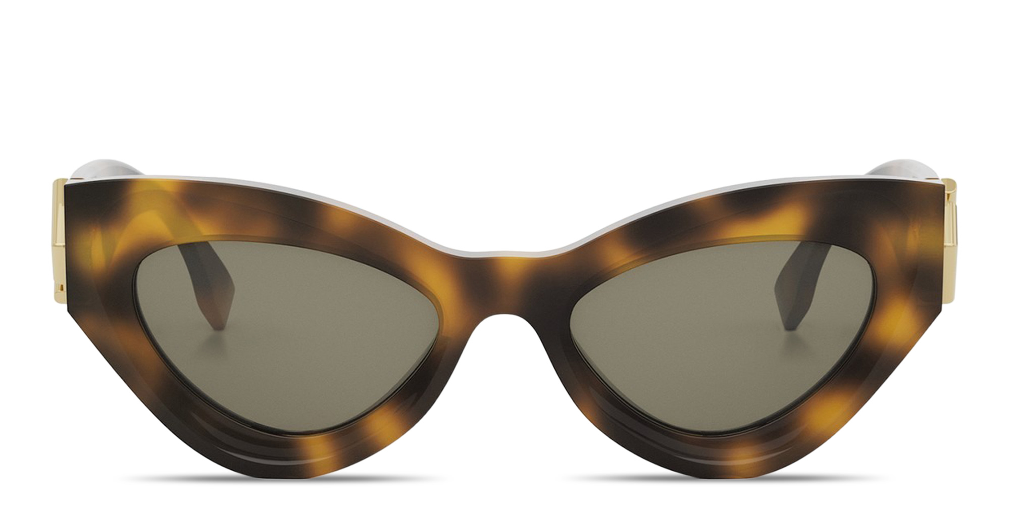 Shop FENDI FF Diamonds Cat-Eye Sunglasses in Tortoise online.