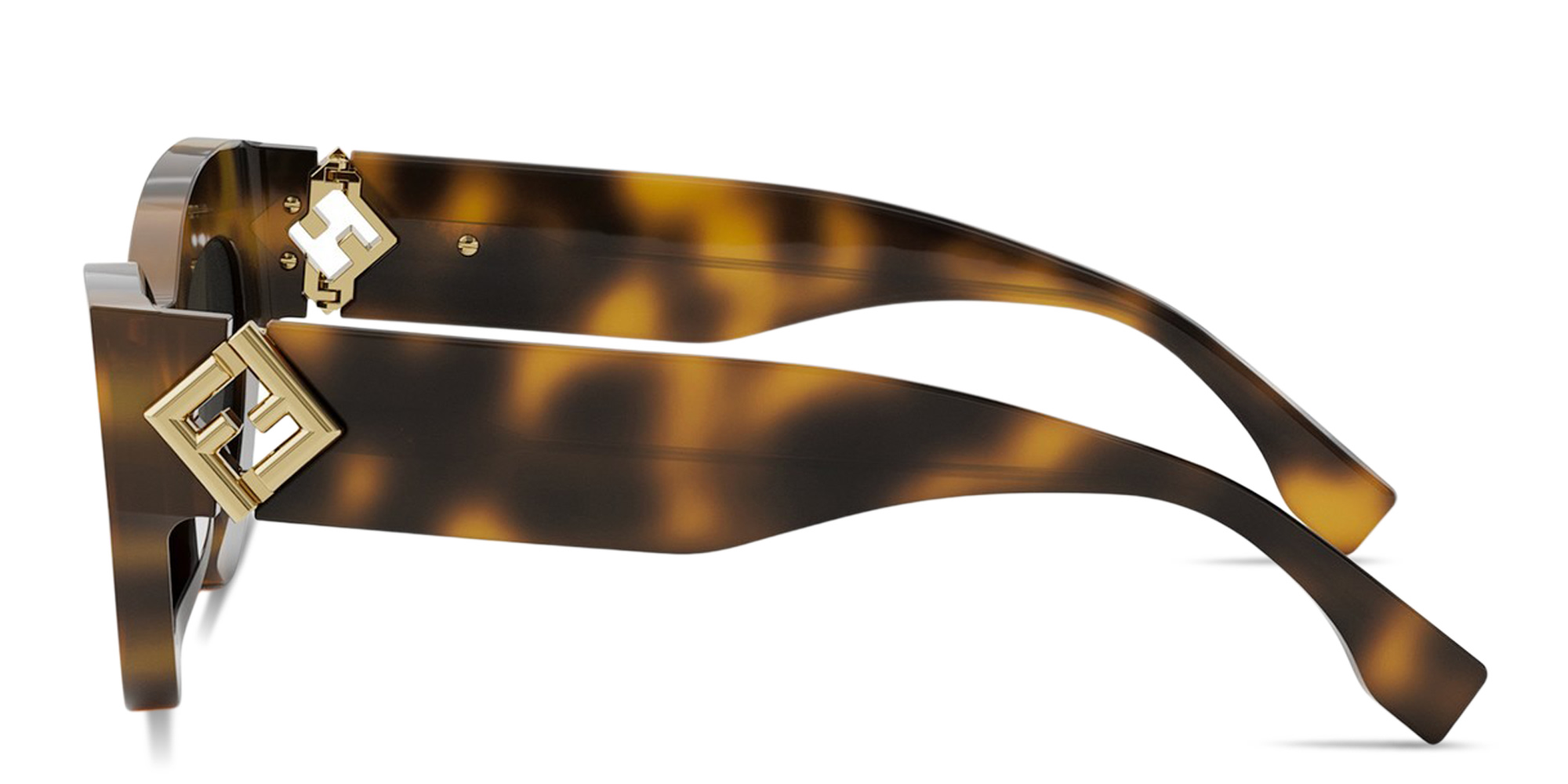 Shop FENDI FF Diamonds Cat-Eye Sunglasses in Tortoise online.