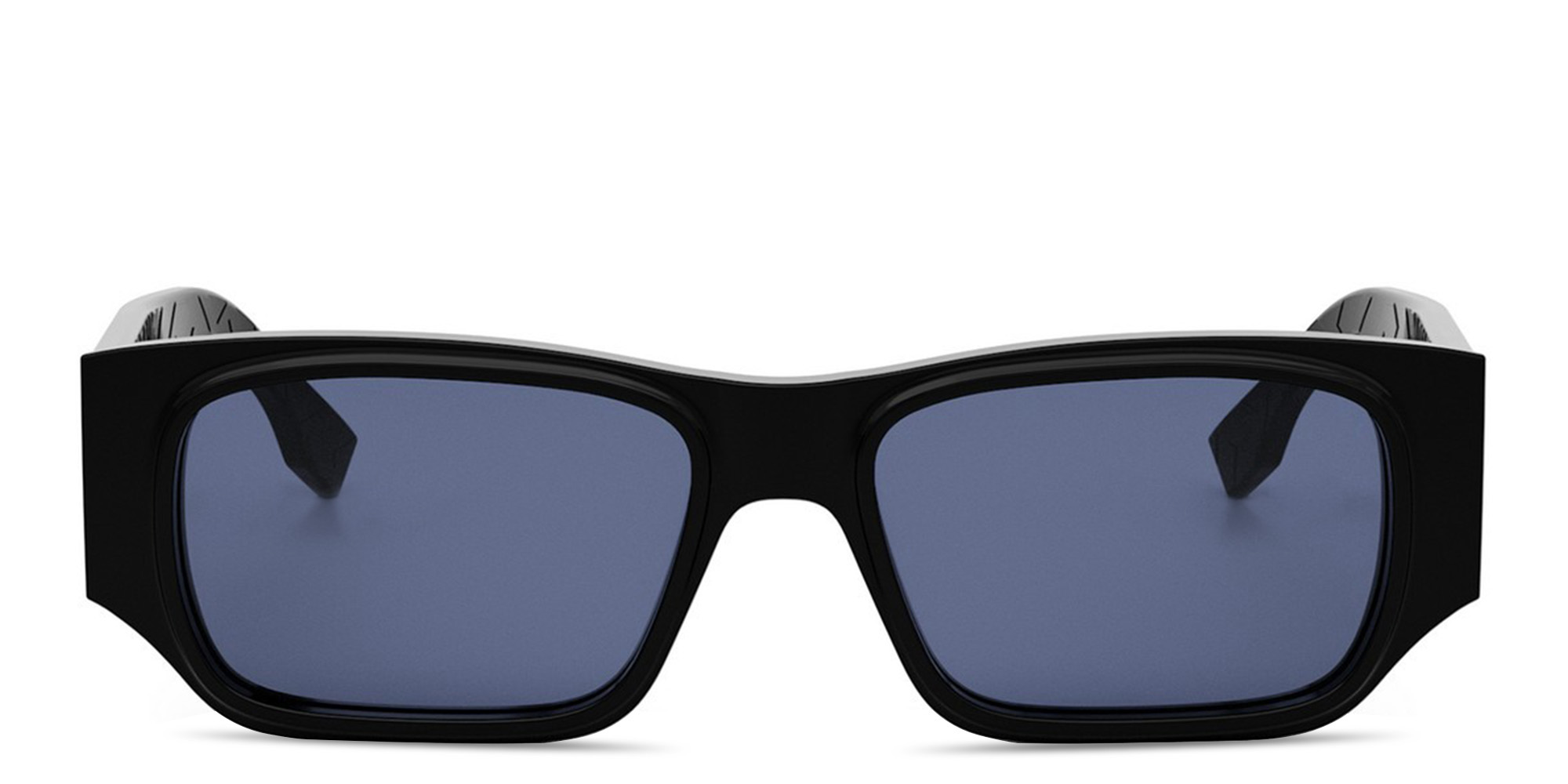 FENDI FF Squared Black Rectangular Sunglasses in Black – Product Photo 1