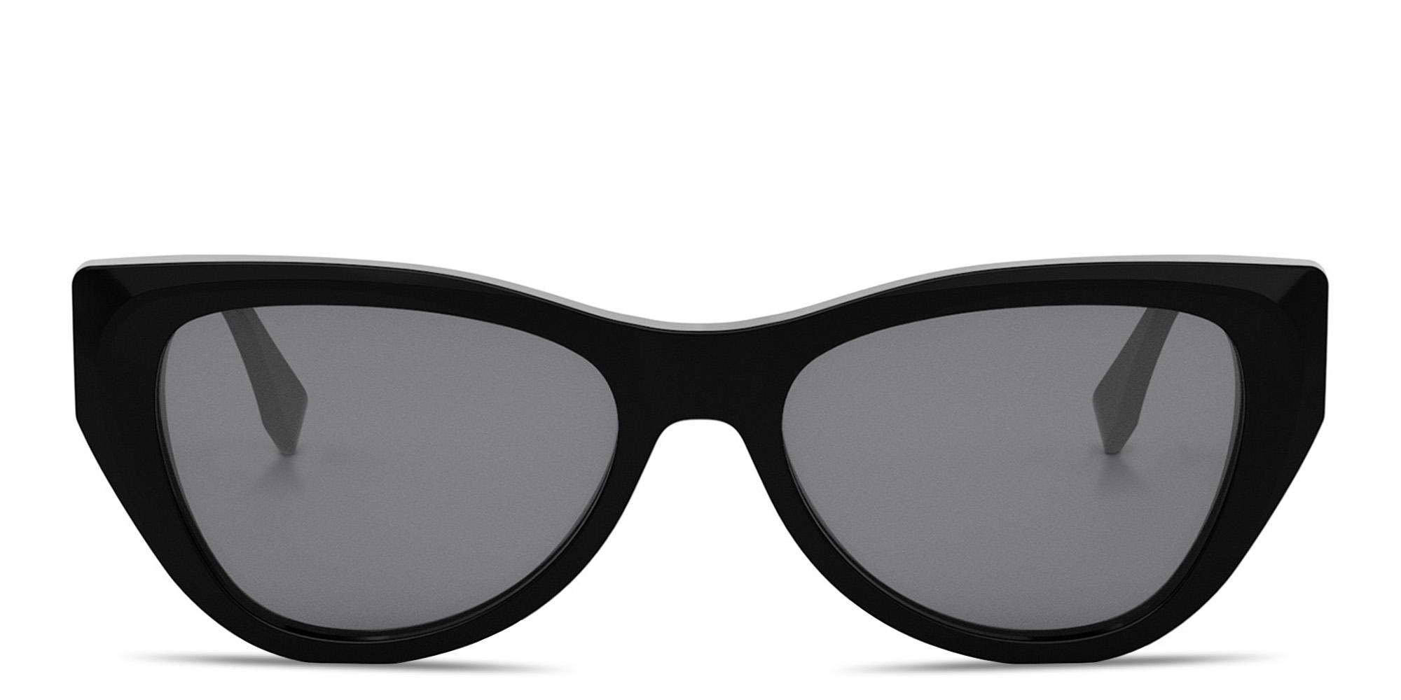 Shop FENDI FF Diamonds Black Cat-Eye Sunglasses in Black online.