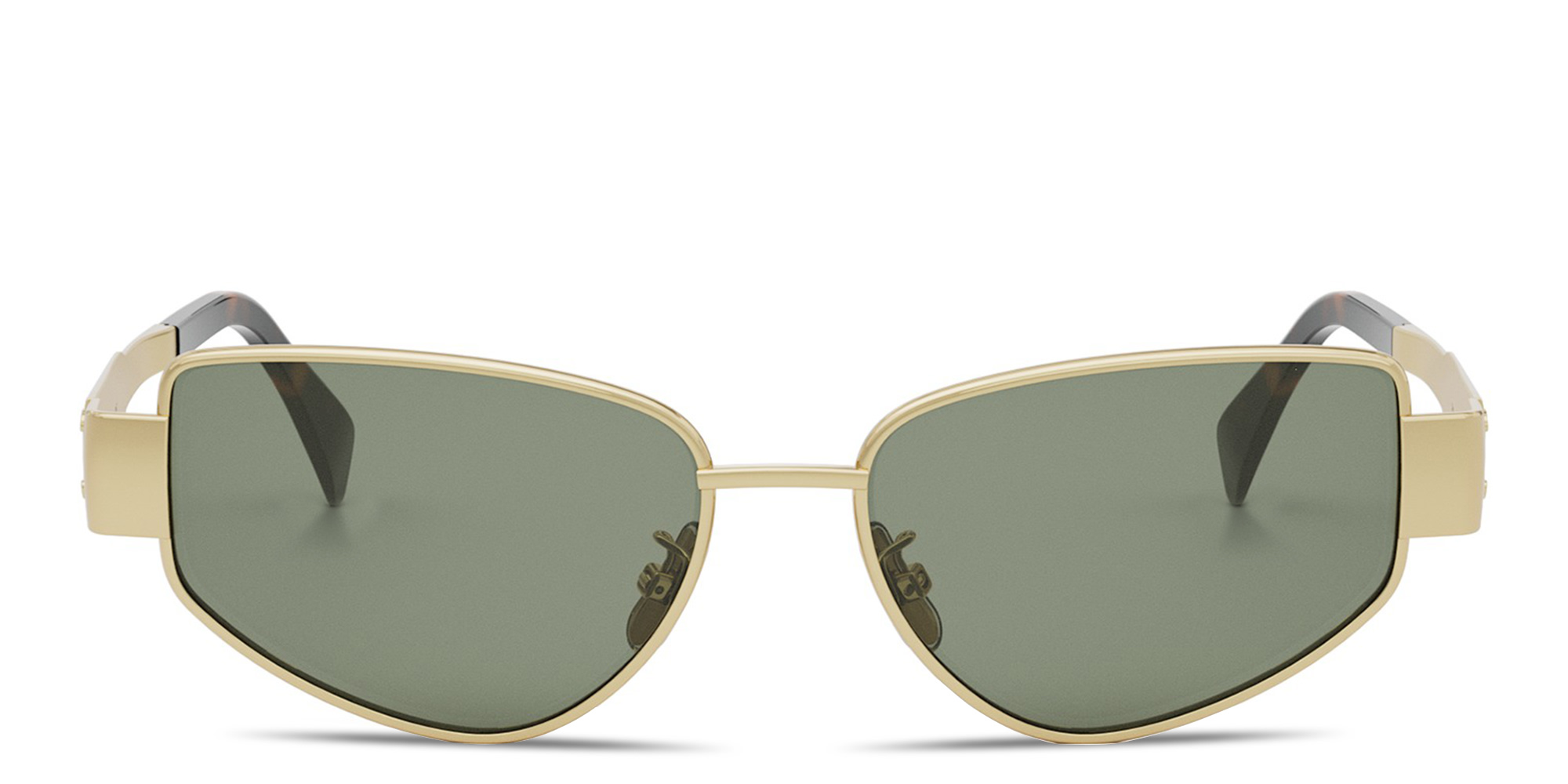 Shop CELINE Triomphe Gold Cat-Eye Sunglasses in Gold online.