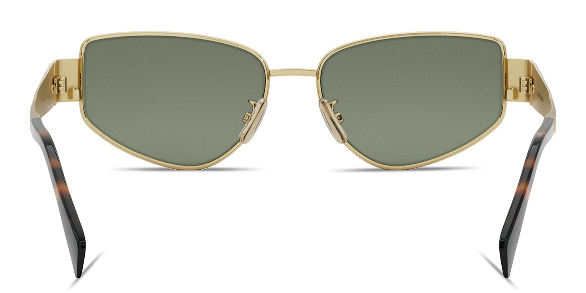 Shop CELINE Triomphe Gold Cat-Eye Sunglasses in Gold online.