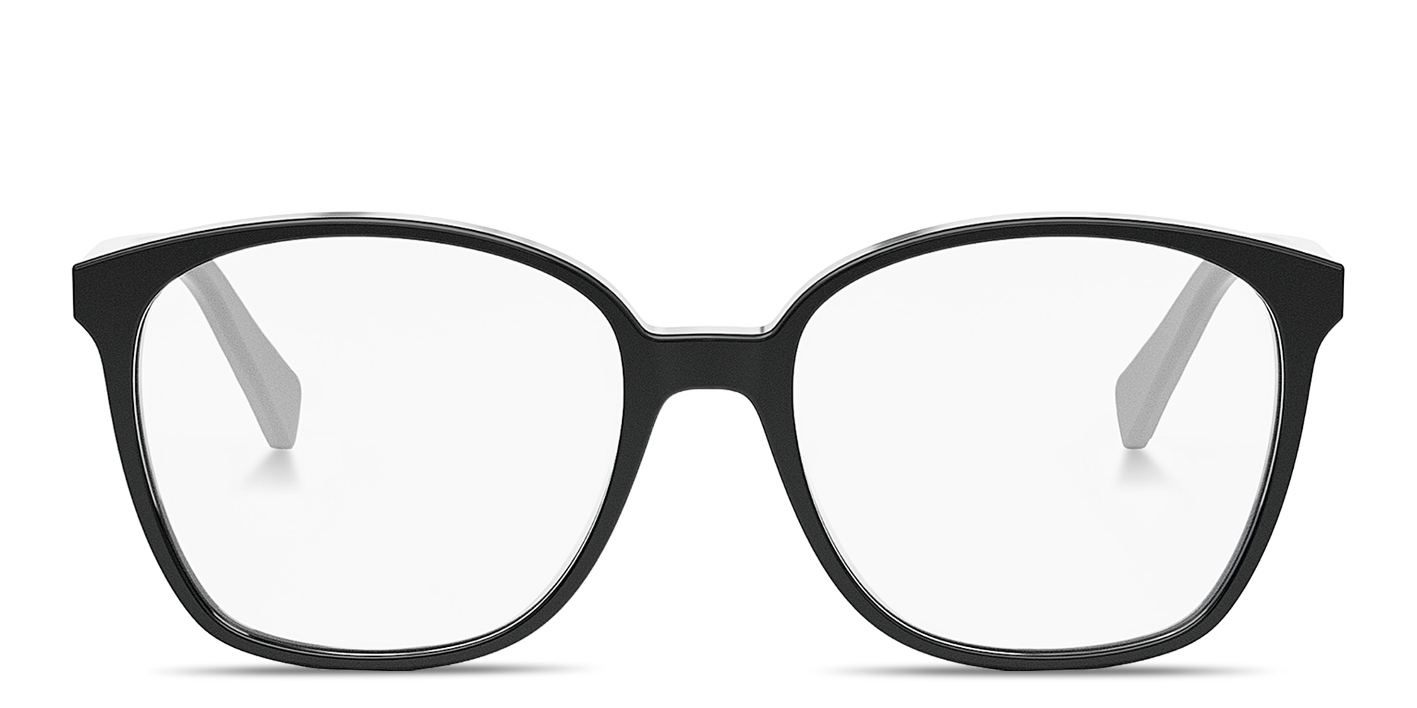 Shop CELINE CELINE Thin Geometric Eyeglasses in Black online.