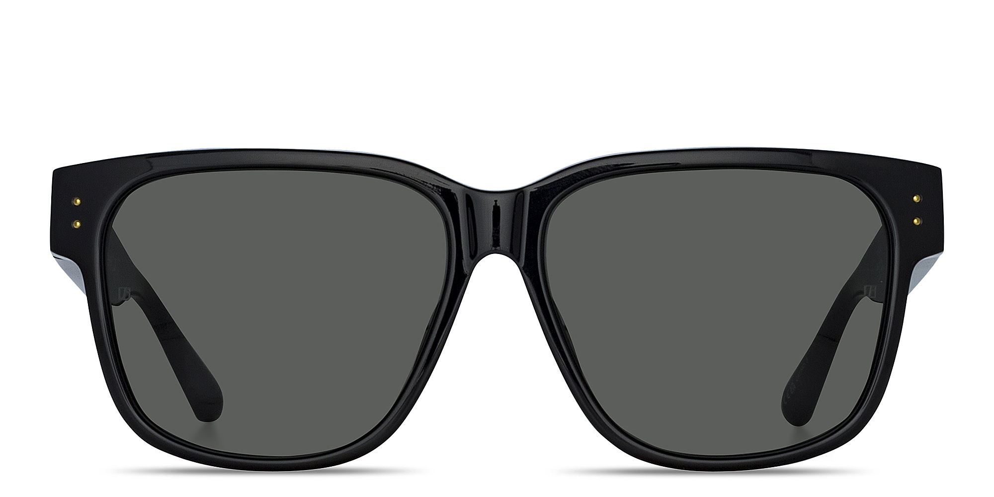 LINDA FARROW Perry Square Sunglasses in Black – Product Photo 1