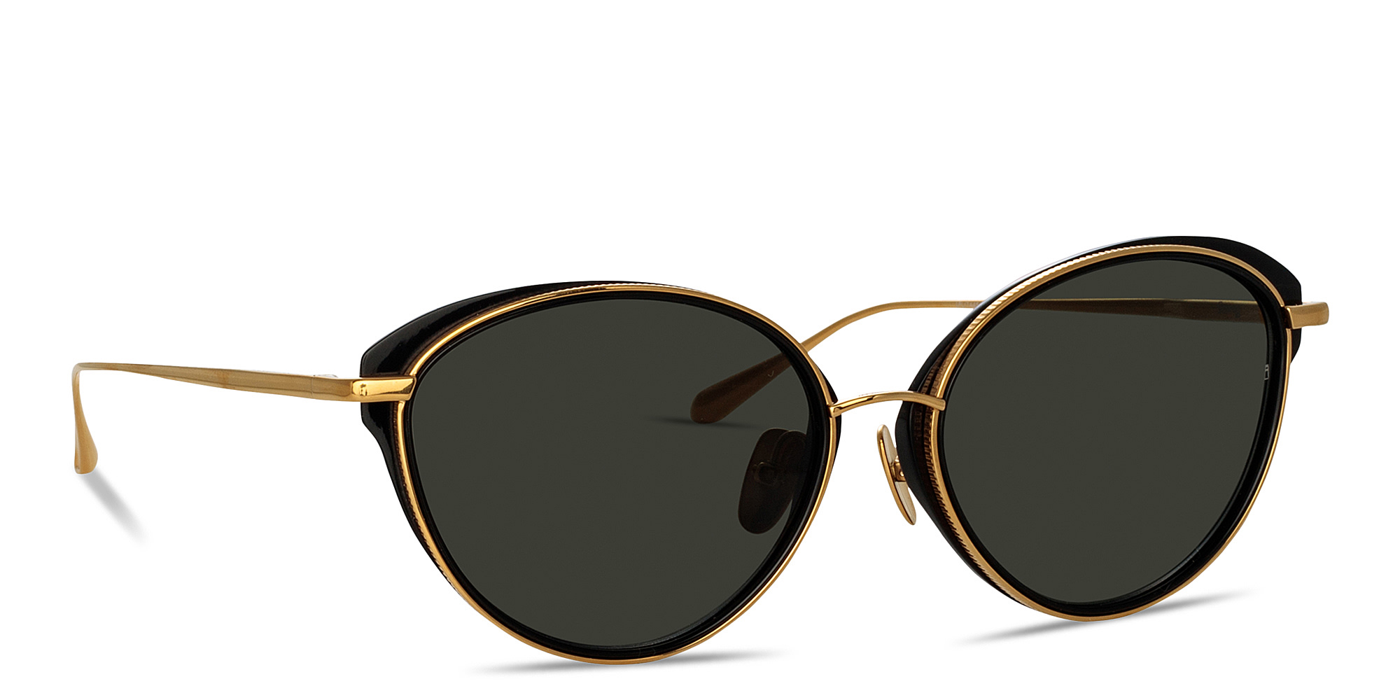 تسوق نظارات شمسية سونغ طراز كات آي ليندا فارو بلون بلاك جولد أونلاين.