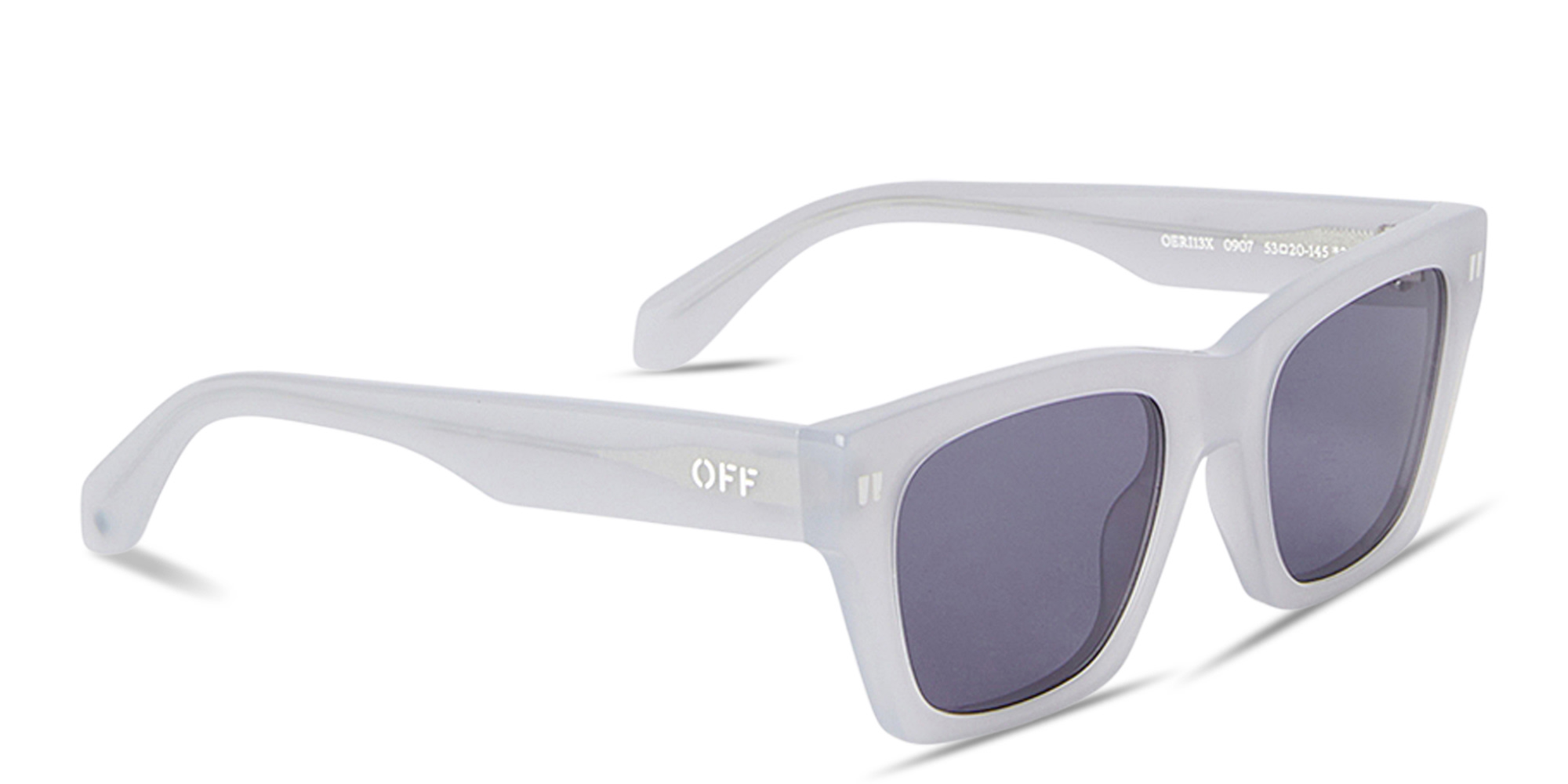 Shop OFF WHITE Valdez Unisex Square Sunglasses in Grey online.