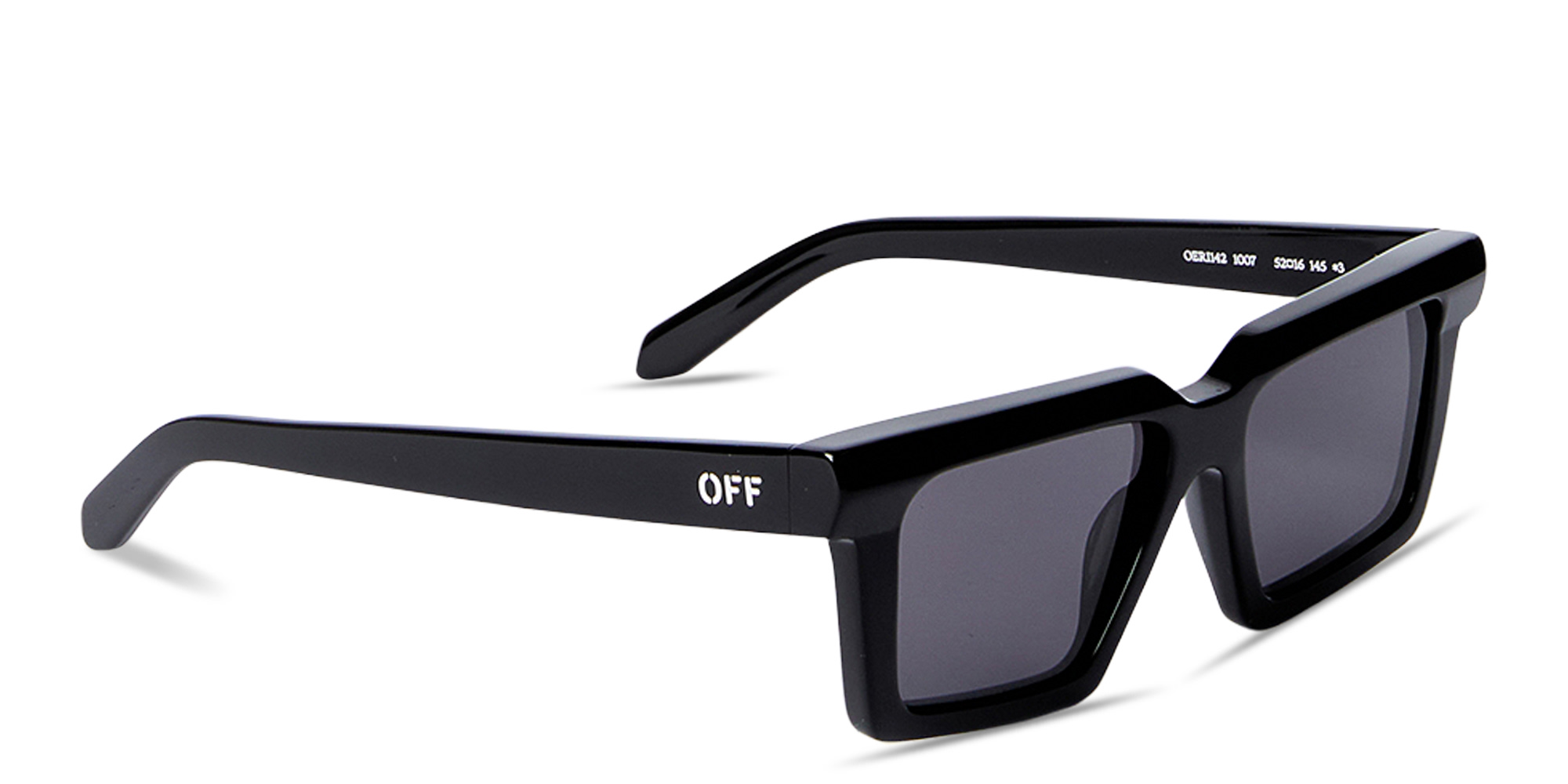 Shop OFF WHITE Windsor Unisex Rectangle Sunglasses in Black online.